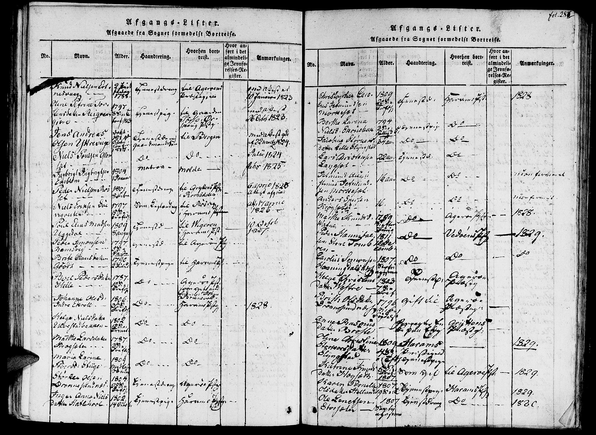 Ministerialprotokoller, klokkerbøker og fødselsregistre - Møre og Romsdal, AV/SAT-A-1454/524/L0351: Parish register (official) no. 524A03, 1816-1838, p. 281