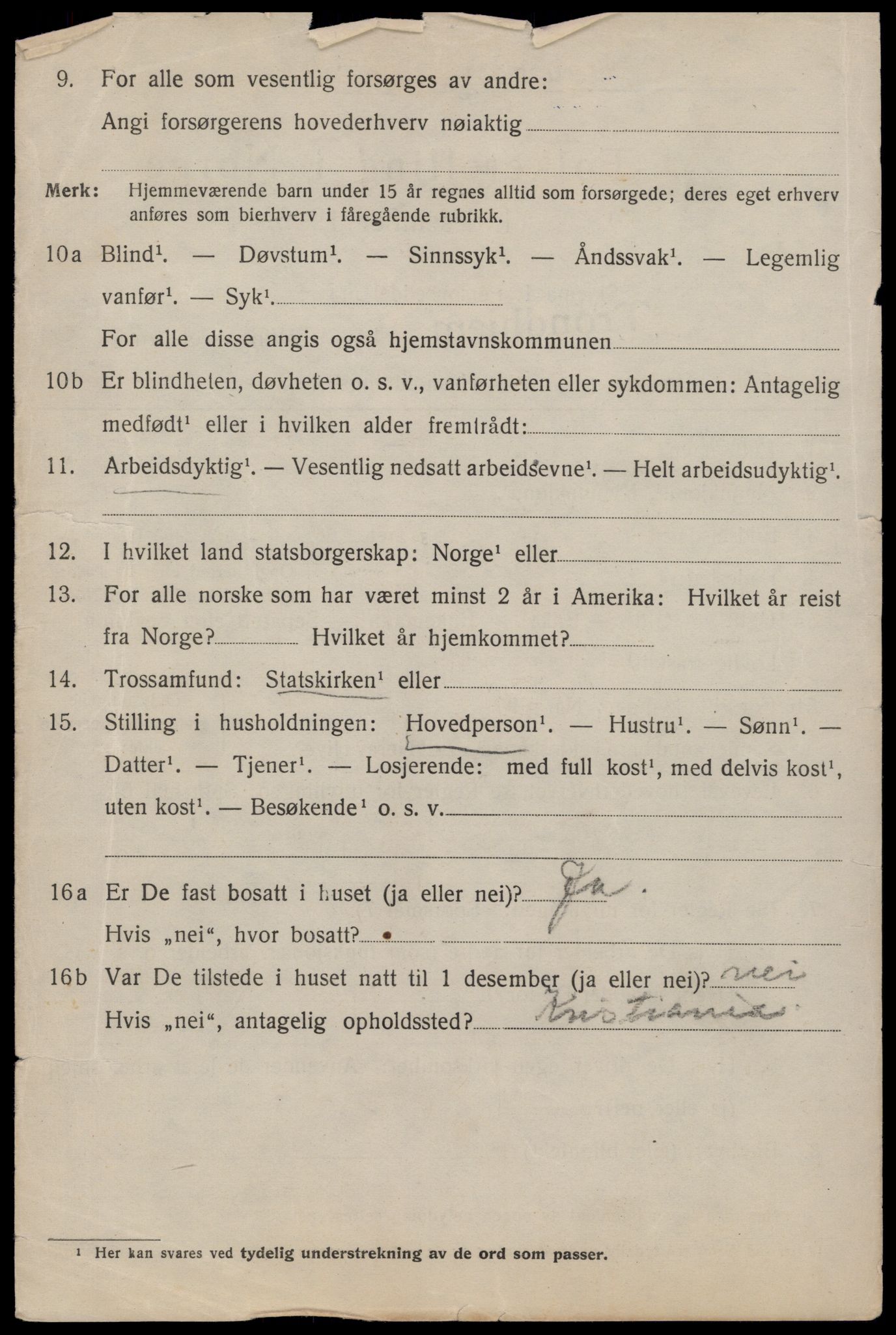 SAT, 1920 census for Trondheim, 1920, p. 93549