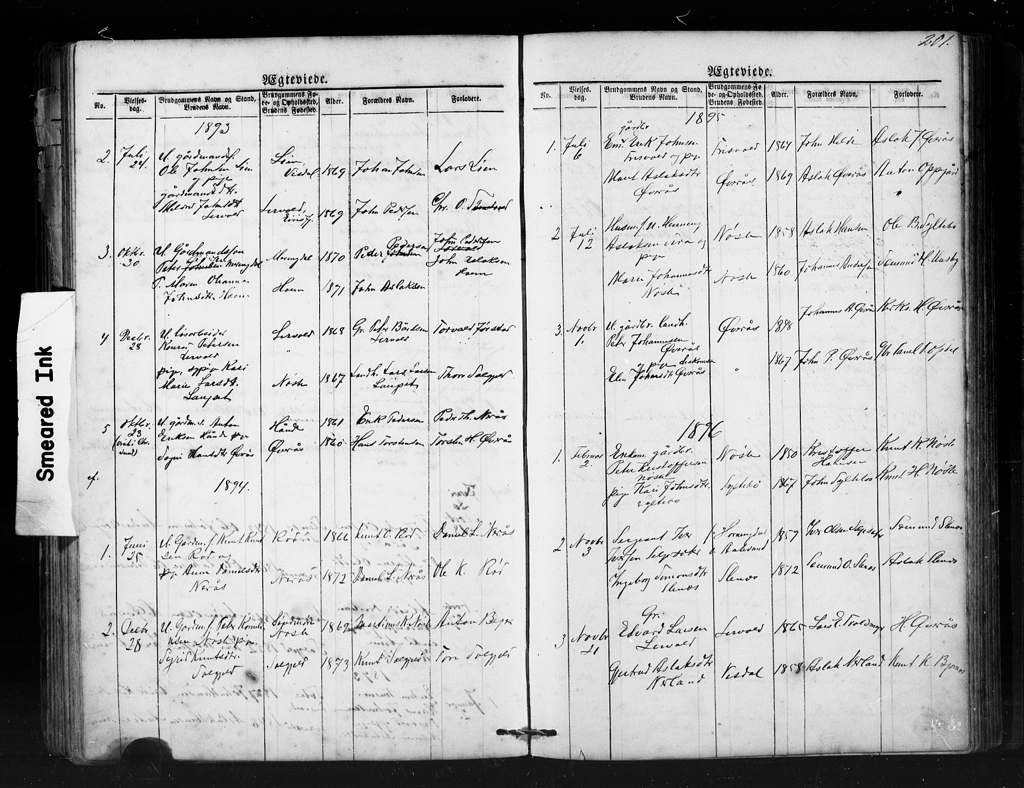 Ministerialprotokoller, klokkerbøker og fødselsregistre - Møre og Romsdal, SAT/A-1454/552/L0638: Parish register (copy) no. 552C01, 1867-1902, p. 201