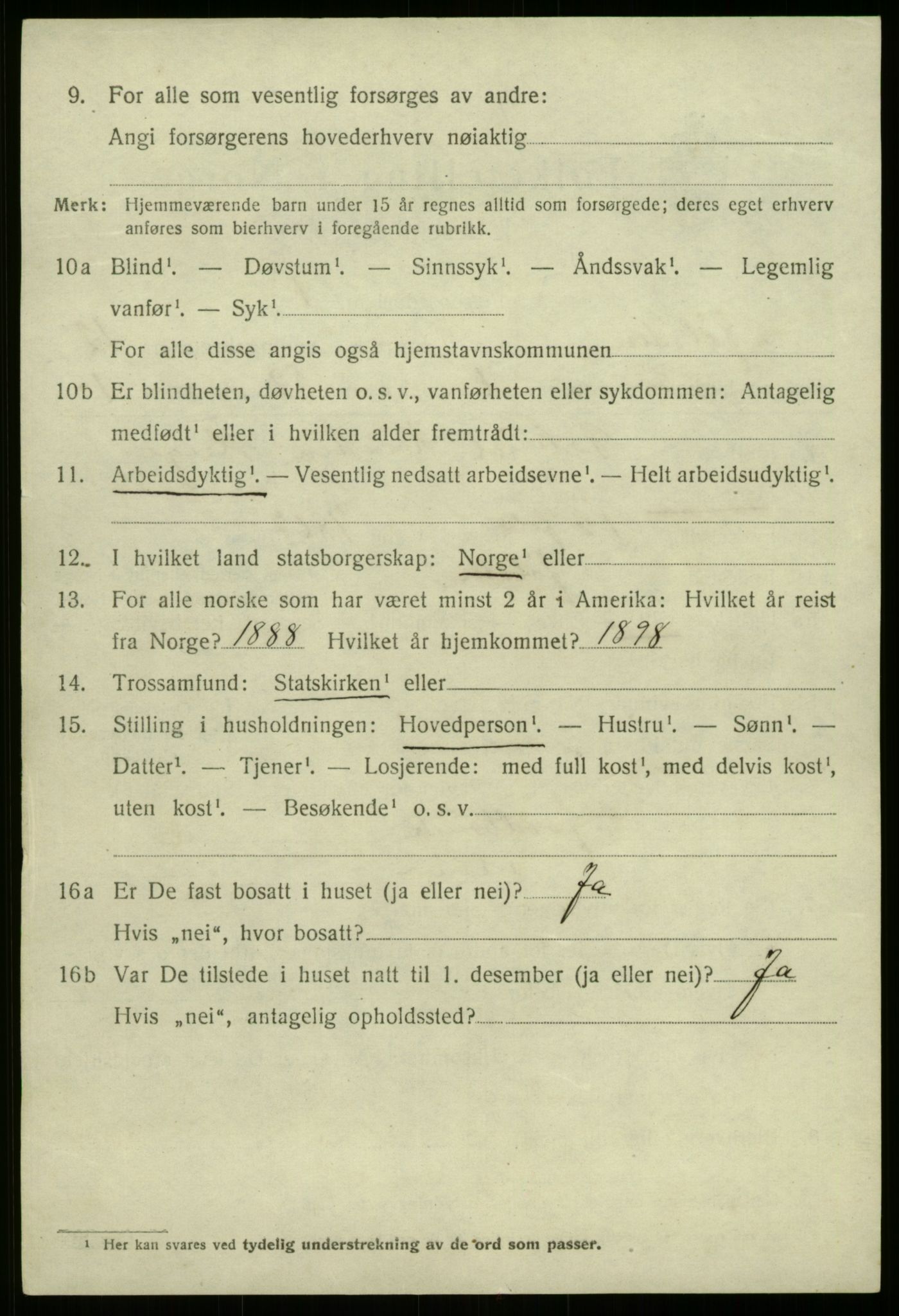 SAB, 1920 census for Jølster, 1920, p. 5573