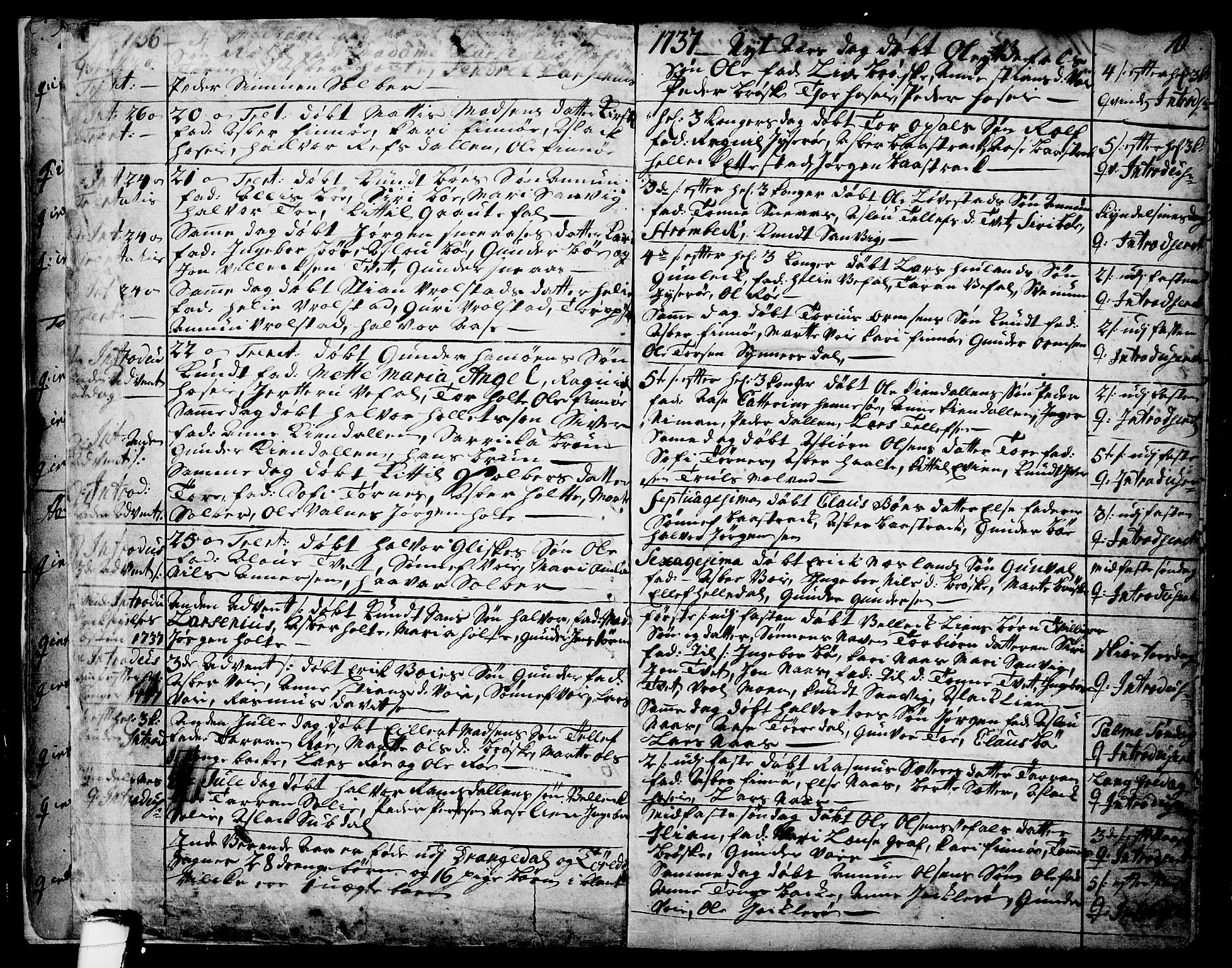 Drangedal kirkebøker, AV/SAKO-A-258/F/Fa/L0002: Parish register (official) no. 2, 1733-1753, p. 9-10