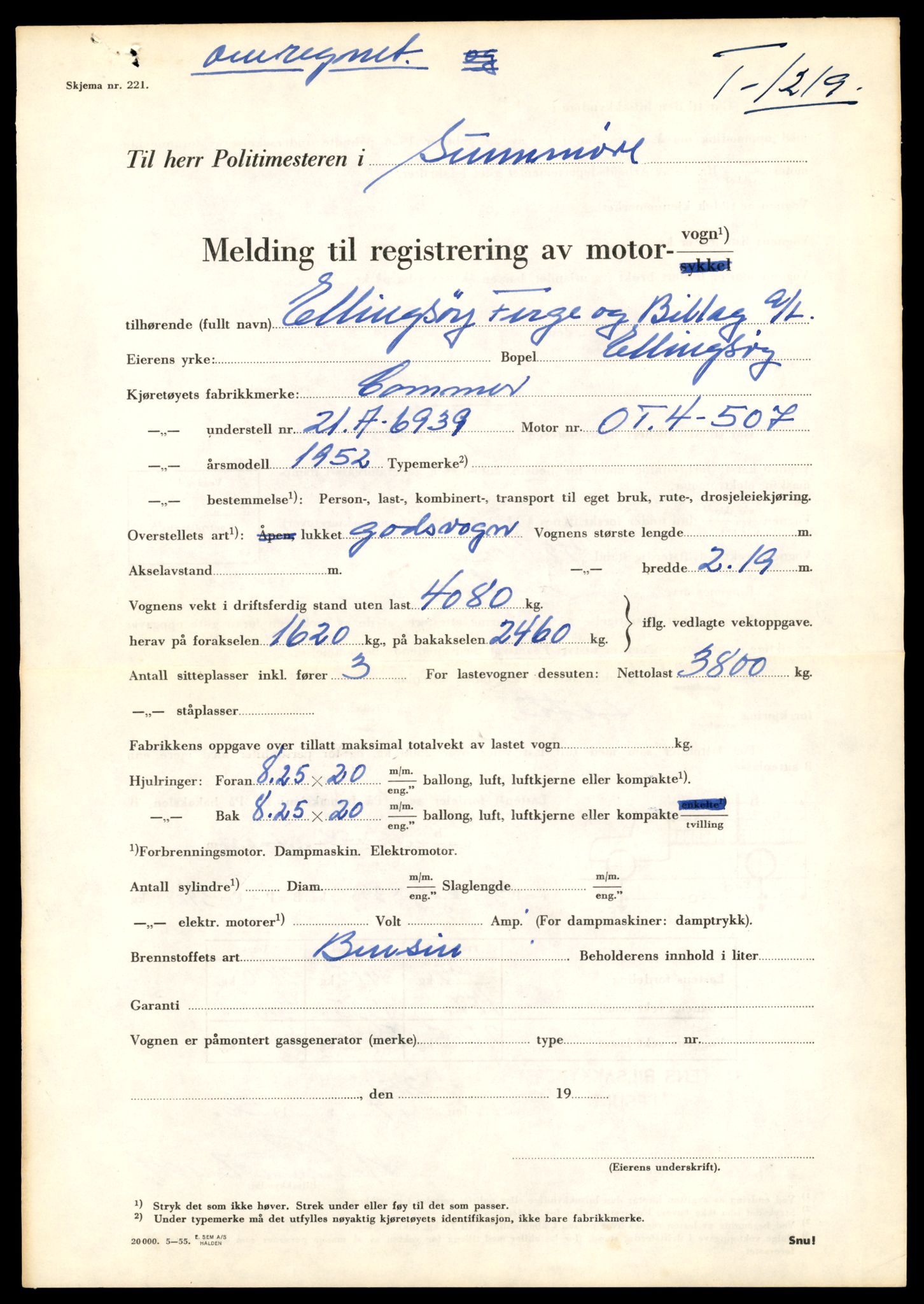 Møre og Romsdal vegkontor - Ålesund trafikkstasjon, AV/SAT-A-4099/F/Fe/L0036: Registreringskort for kjøretøy T 12831 - T 13030, 1927-1998, p. 289