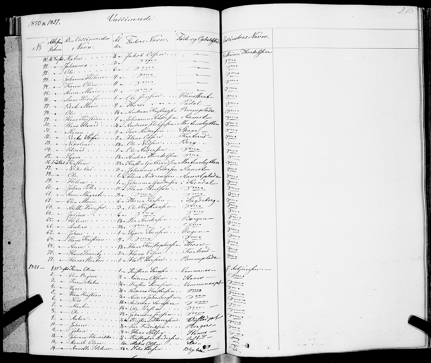 Skiptvet prestekontor Kirkebøker, SAO/A-20009/F/Fa/L0006: Parish register (official) no. 6, 1839-1860, p. 273