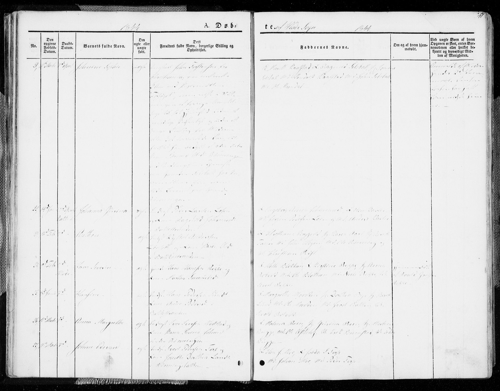 Ministerialprotokoller, klokkerbøker og fødselsregistre - Sør-Trøndelag, AV/SAT-A-1456/606/L0290: Parish register (official) no. 606A05, 1841-1847, p. 41