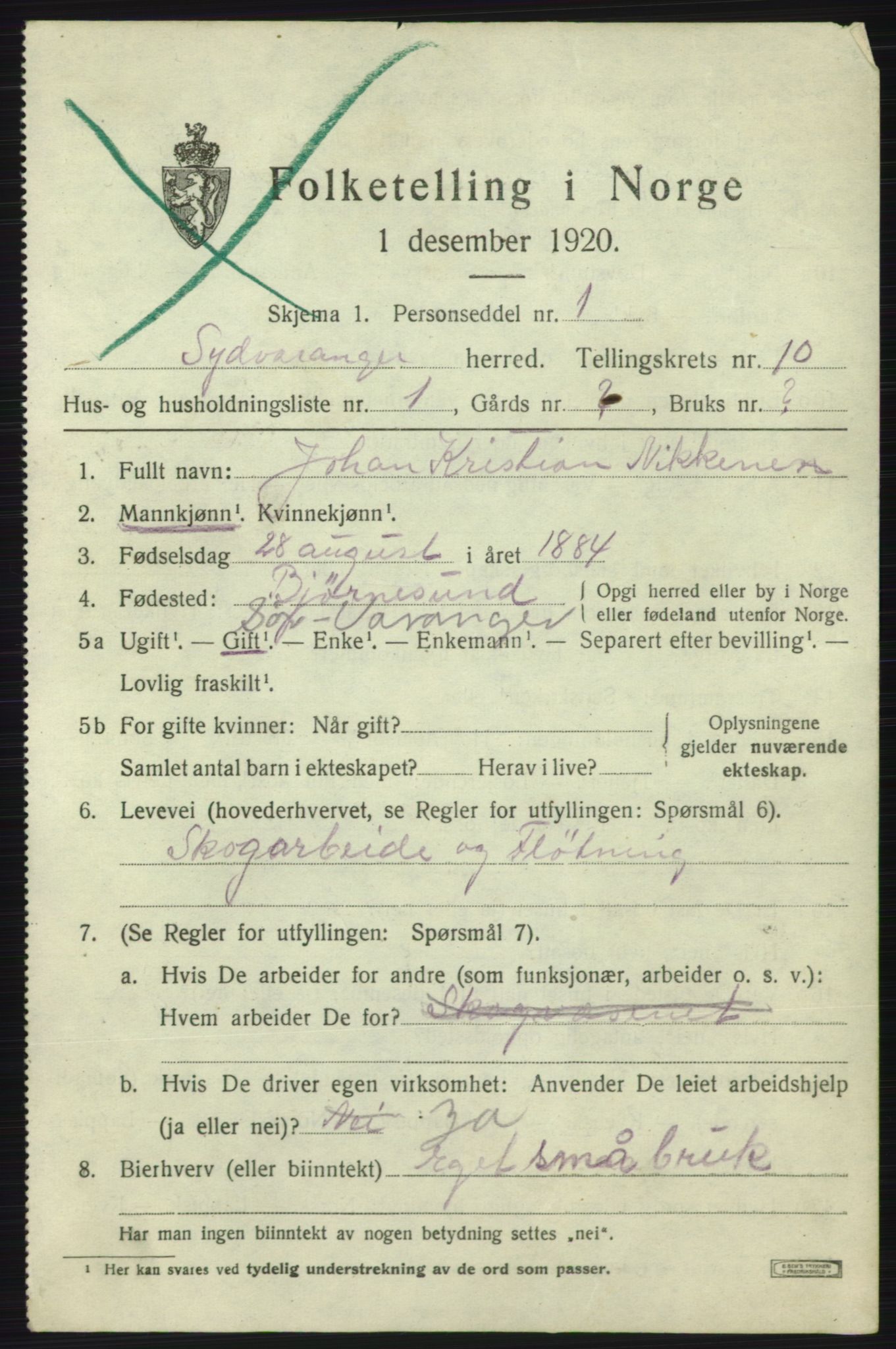 SATØ, 1920 census for Sør-Varanger, 1920, p. 6572