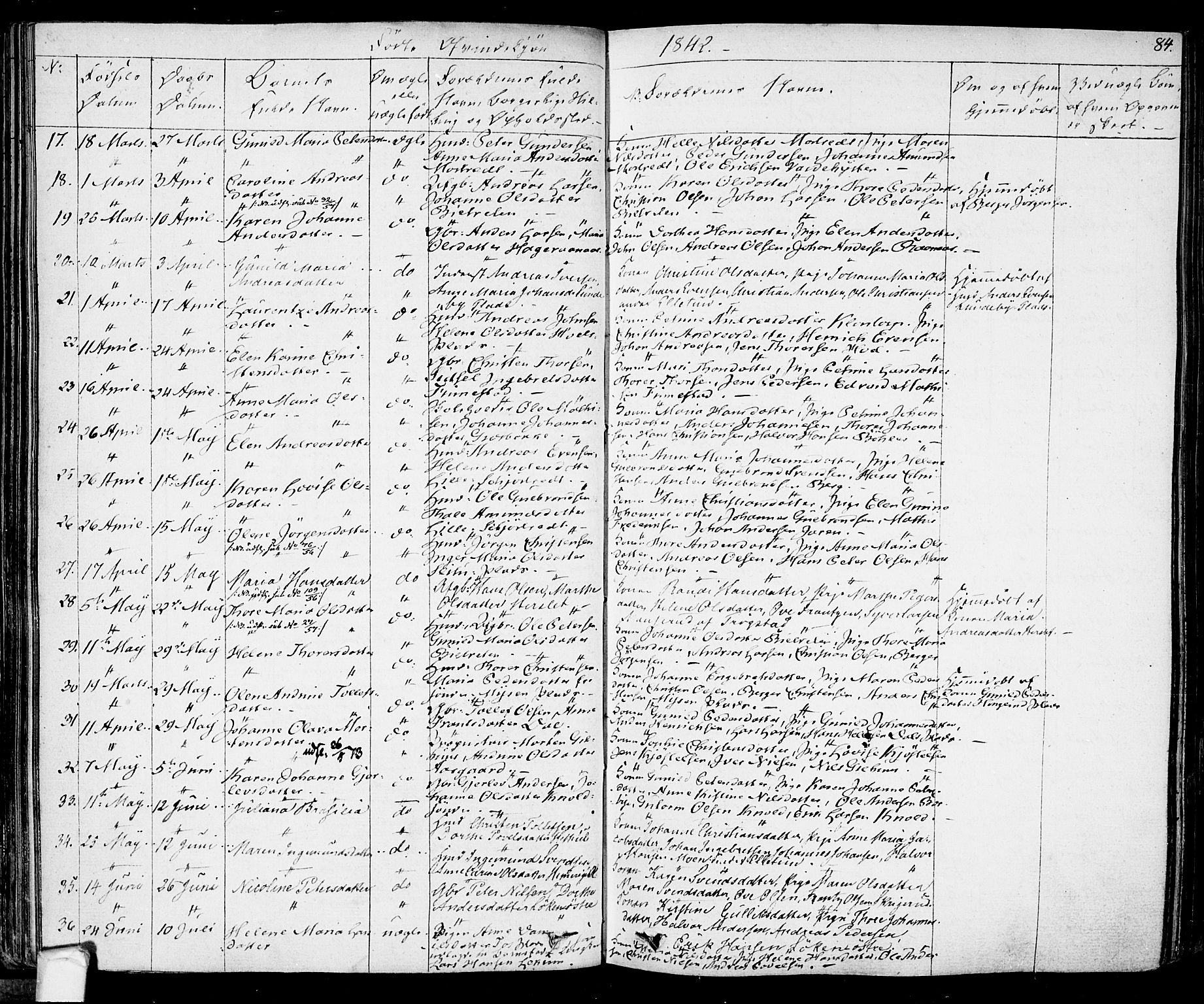 Eidsberg prestekontor Kirkebøker, AV/SAO-A-10905/F/Fa/L0008: Parish register (official) no. I 8, 1832-1848, p. 84