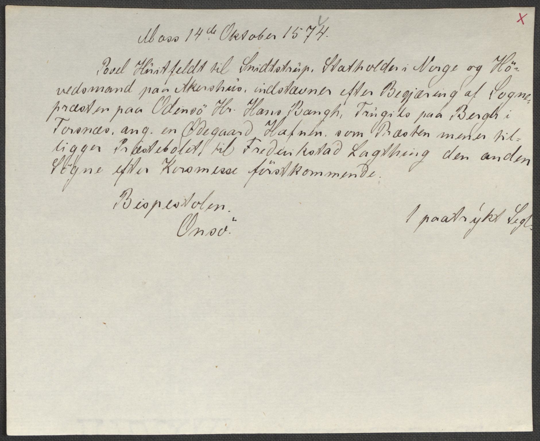 Riksarkivets diplomsamling, AV/RA-EA-5965/F15/L0002: Prestearkiv - Østfold, 1572-1683, p. 109