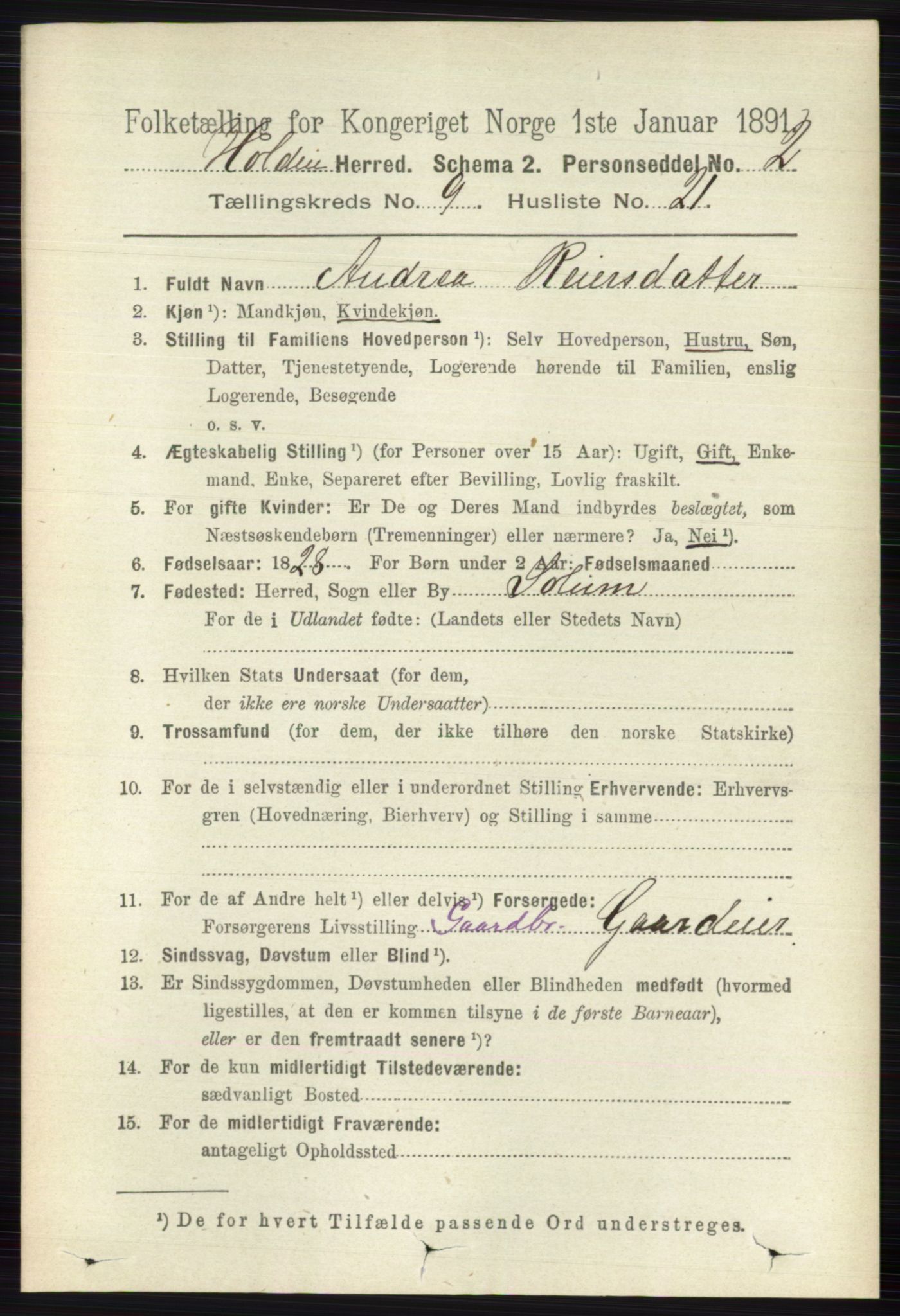 RA, 1891 census for 0819 Holla, 1891, p. 4183