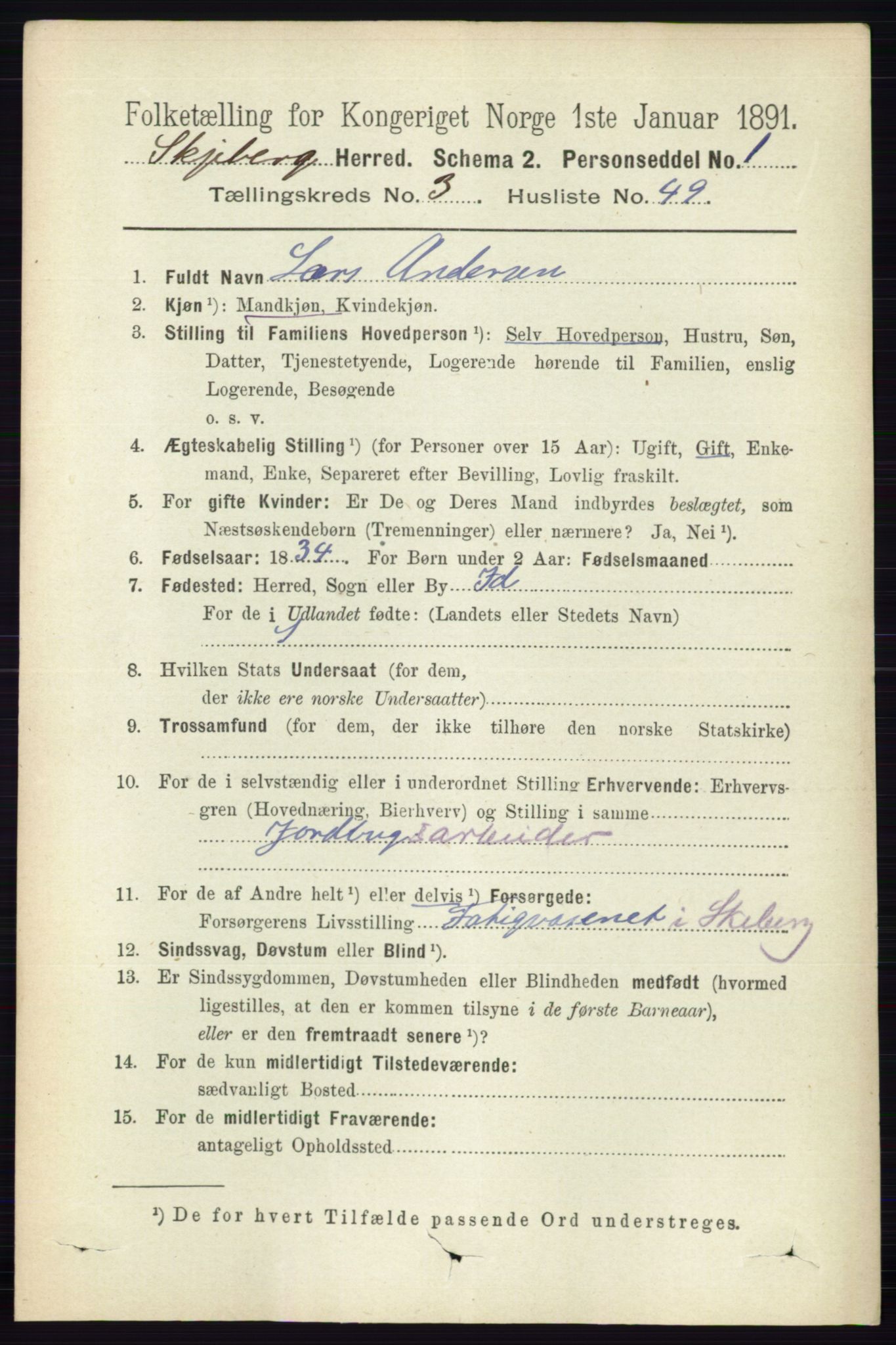 RA, 1891 census for 0115 Skjeberg, 1891, p. 1782