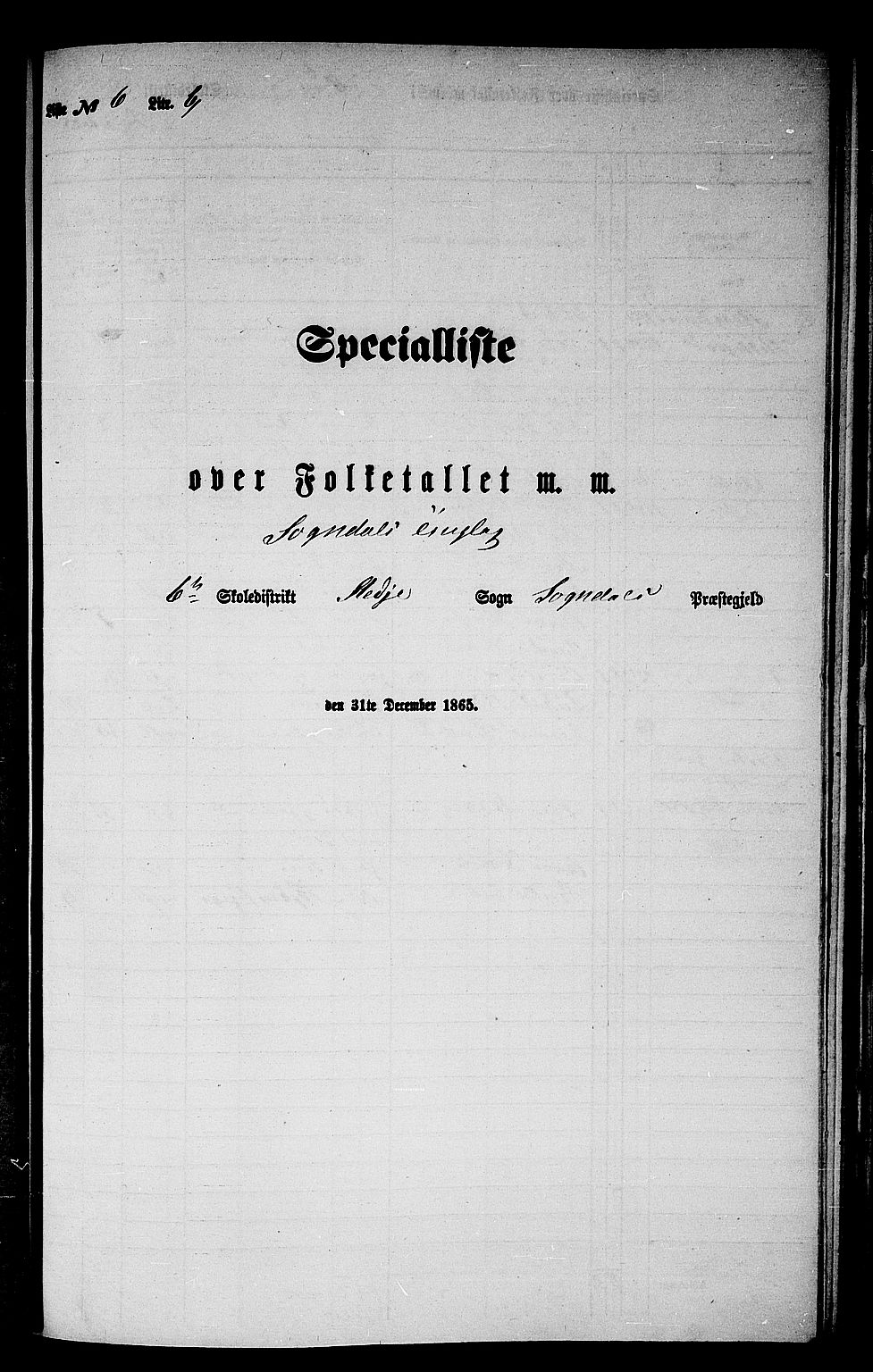 RA, 1865 census for Sogndal, 1865, p. 115