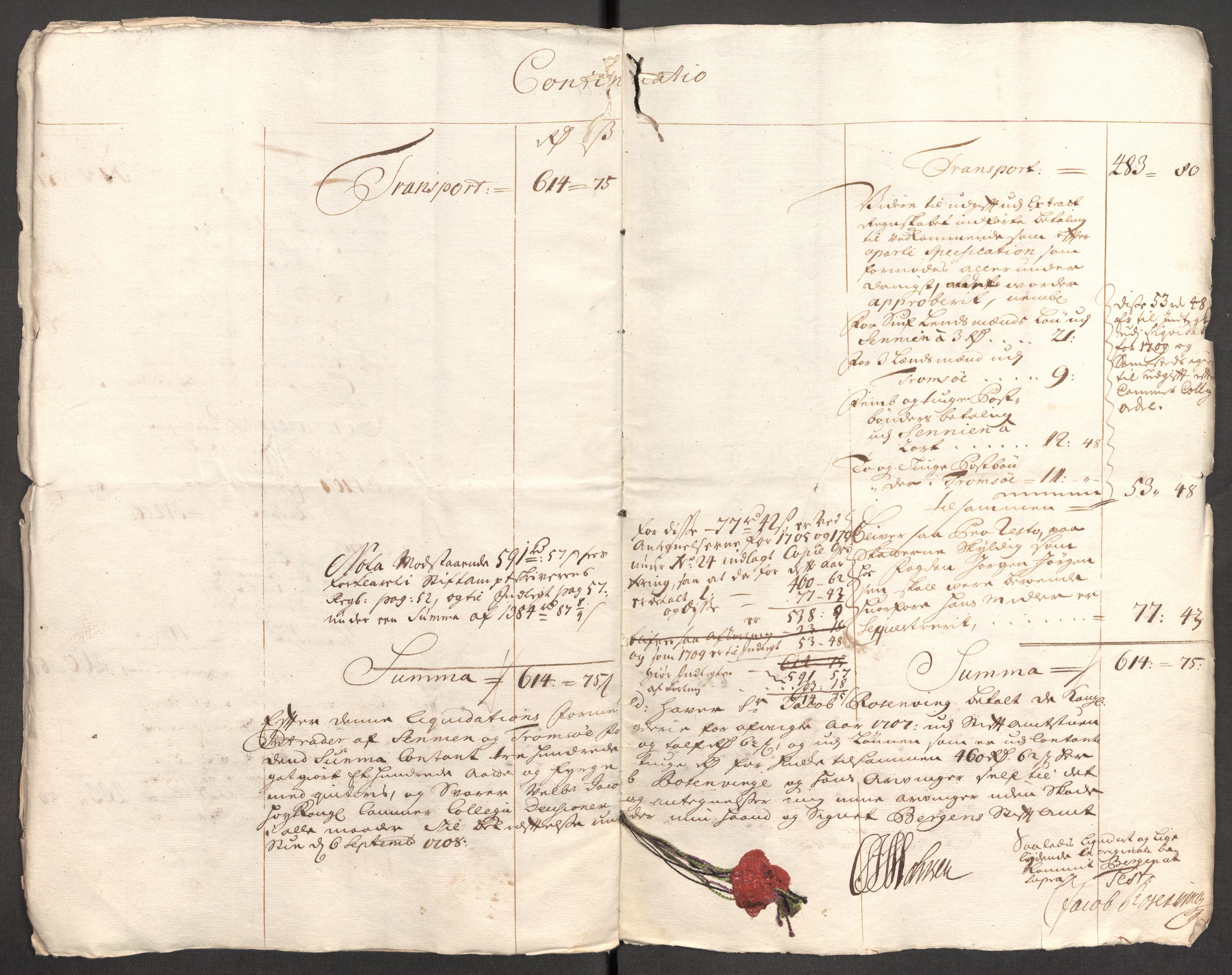 Rentekammeret inntil 1814, Reviderte regnskaper, Fogderegnskap, AV/RA-EA-4092/R68/L4756: Fogderegnskap Senja og Troms, 1705-1707, p. 274
