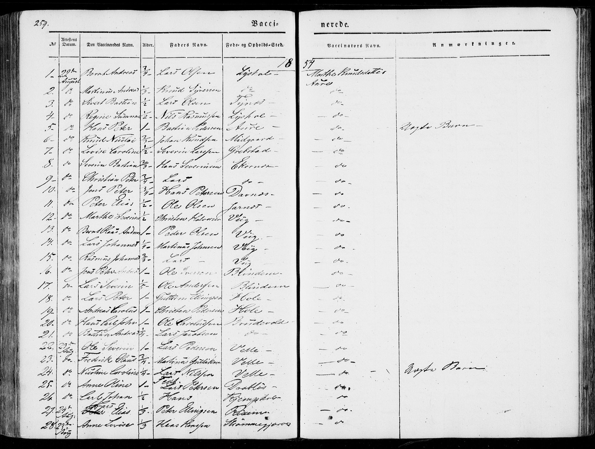 Ministerialprotokoller, klokkerbøker og fødselsregistre - Møre og Romsdal, AV/SAT-A-1454/522/L0313: Parish register (official) no. 522A08, 1852-1862, p. 259