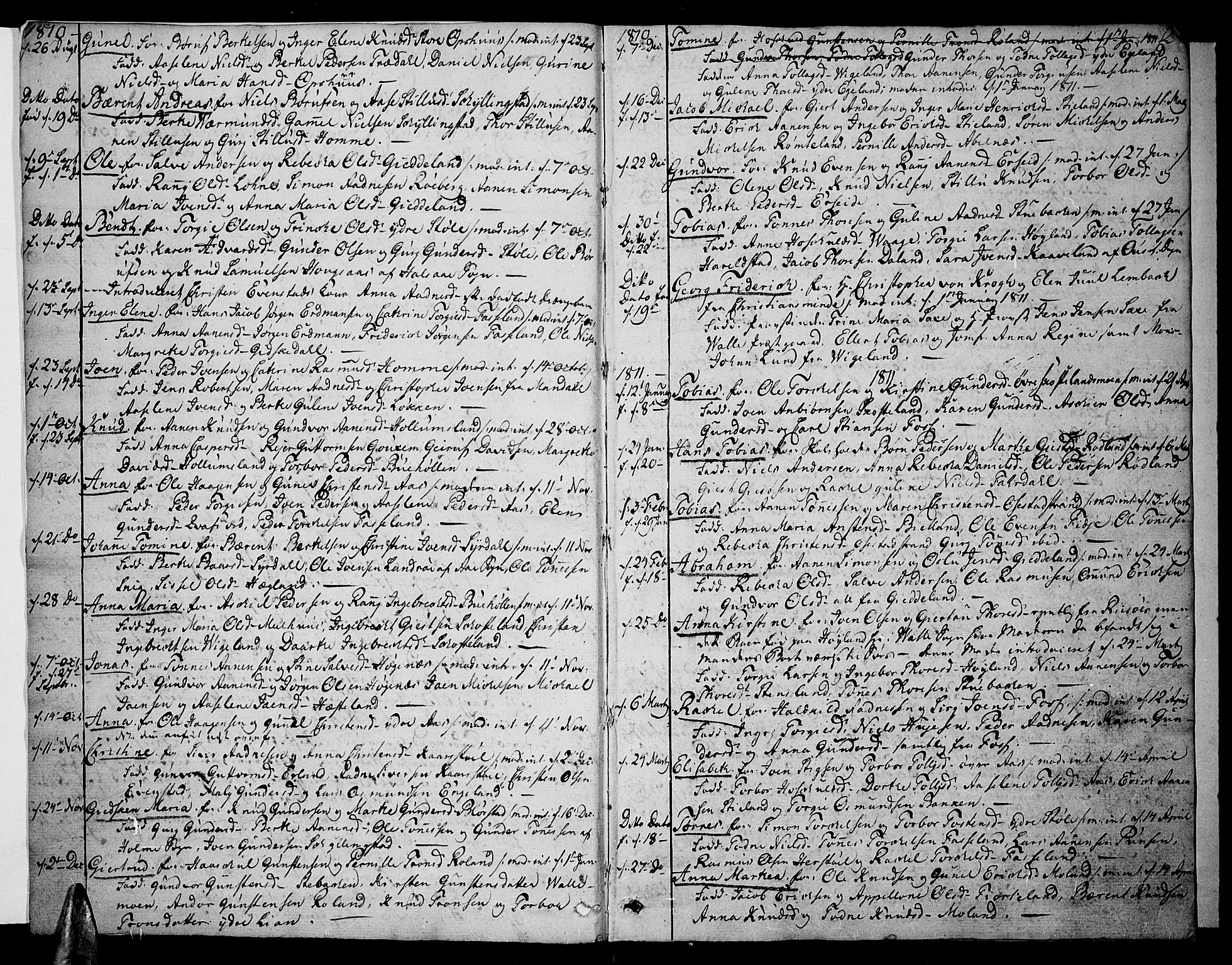 Sør-Audnedal sokneprestkontor, AV/SAK-1111-0039/F/Fa/Fab/L0004: Parish register (official) no. A 4 /1, 1810-1815, p. 2