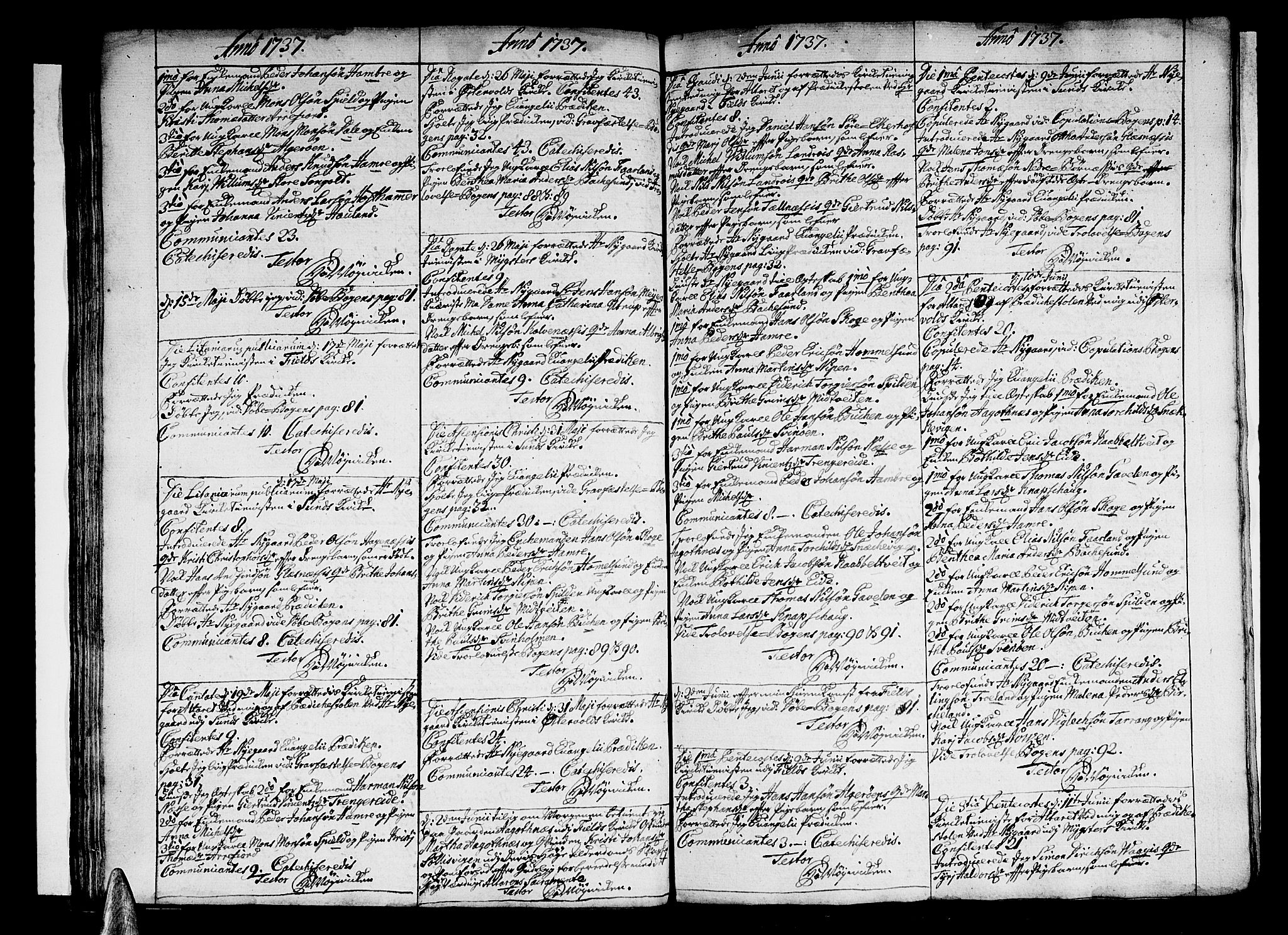 Sund sokneprestembete, AV/SAB-A-99930: Parish register (official) no. A 1, 1729-1740