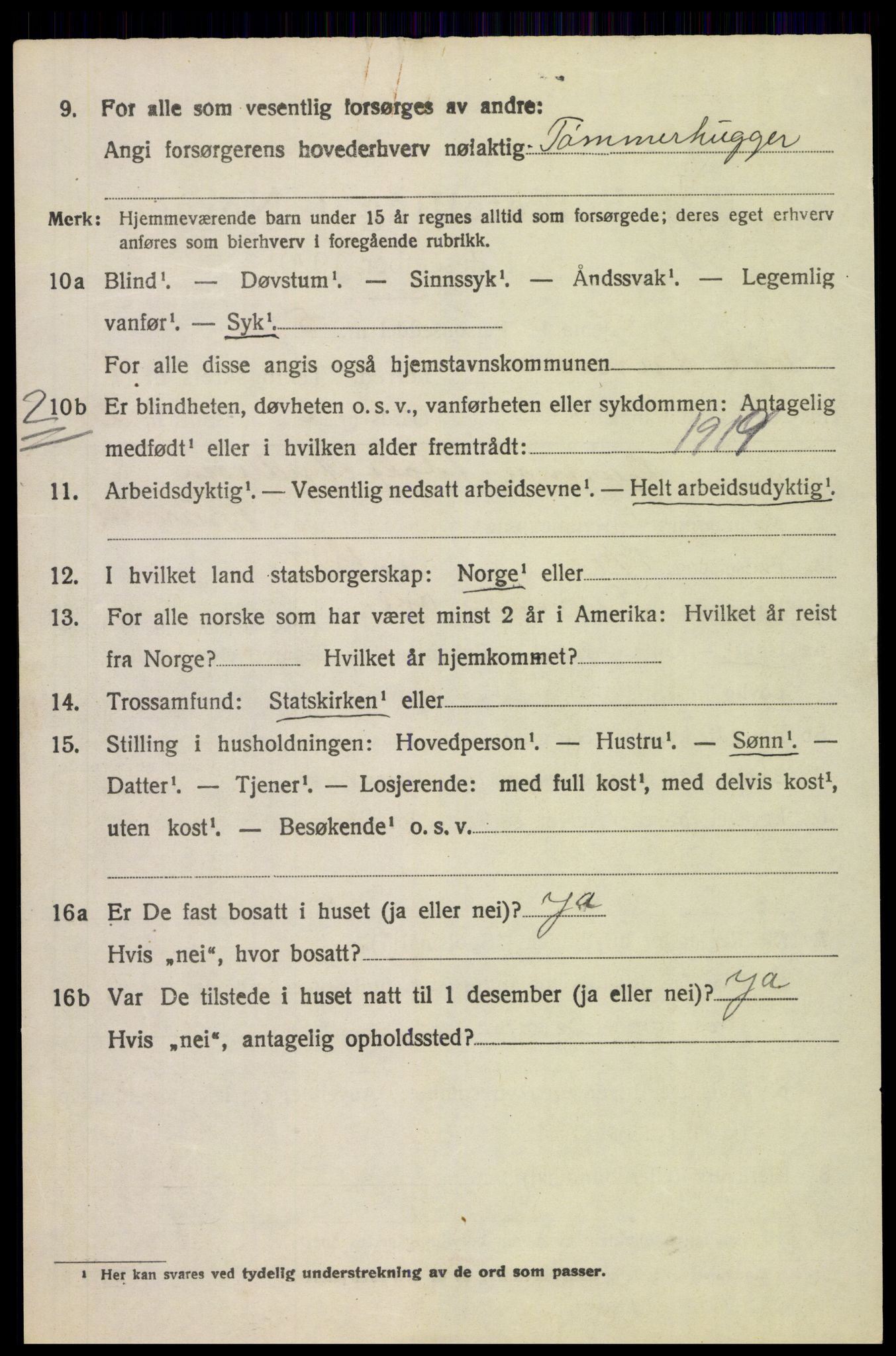 SAH, 1920 census for Lunner, 1920, p. 1920