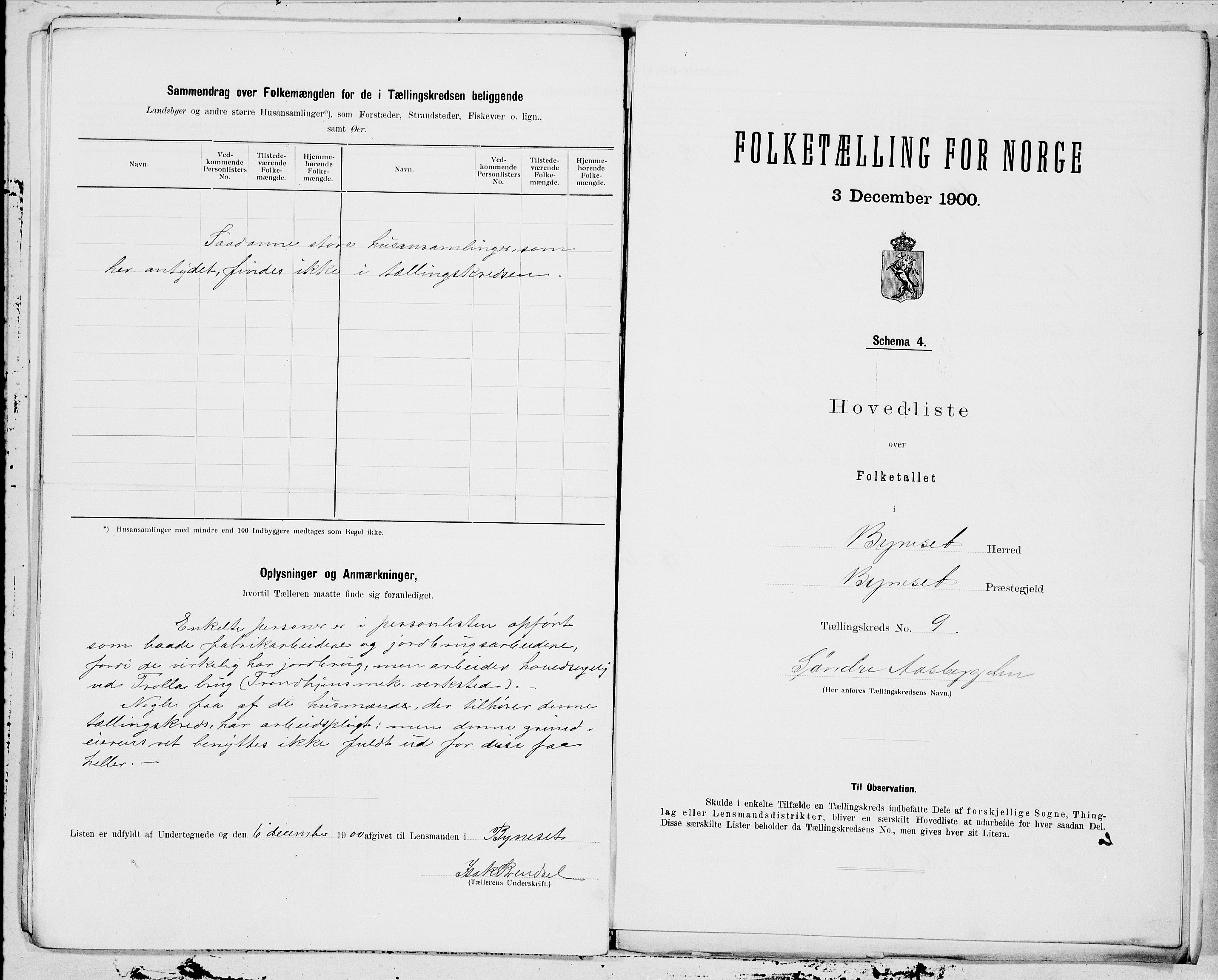 SAT, 1900 census for Byneset, 1900, p. 18