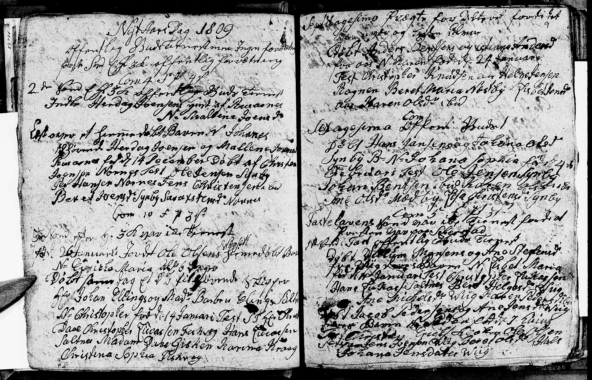 Ministerialprotokoller, klokkerbøker og fødselsregistre - Nordland, AV/SAT-A-1459/847/L0675: Parish register (copy) no. 847C03, 1808-1820, p. 9