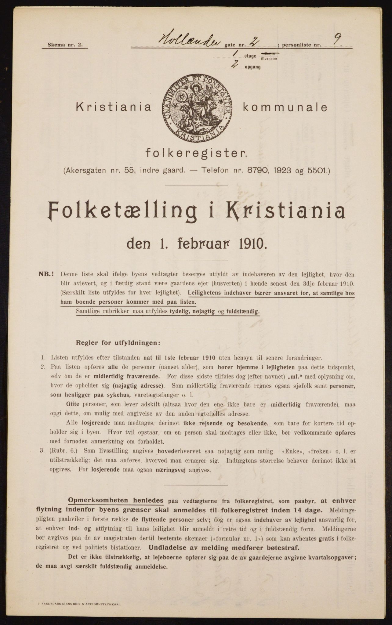 OBA, Municipal Census 1910 for Kristiania, 1910, p. 39874