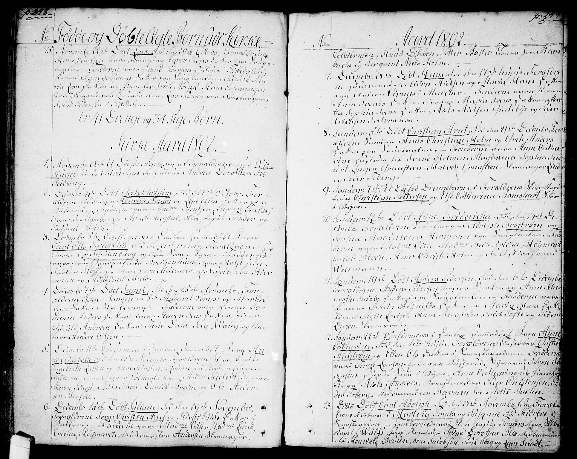 Halden prestekontor Kirkebøker, SAO/A-10909/F/Fa/L0002: Parish register (official) no. I 2, 1792-1812, p. 248-249