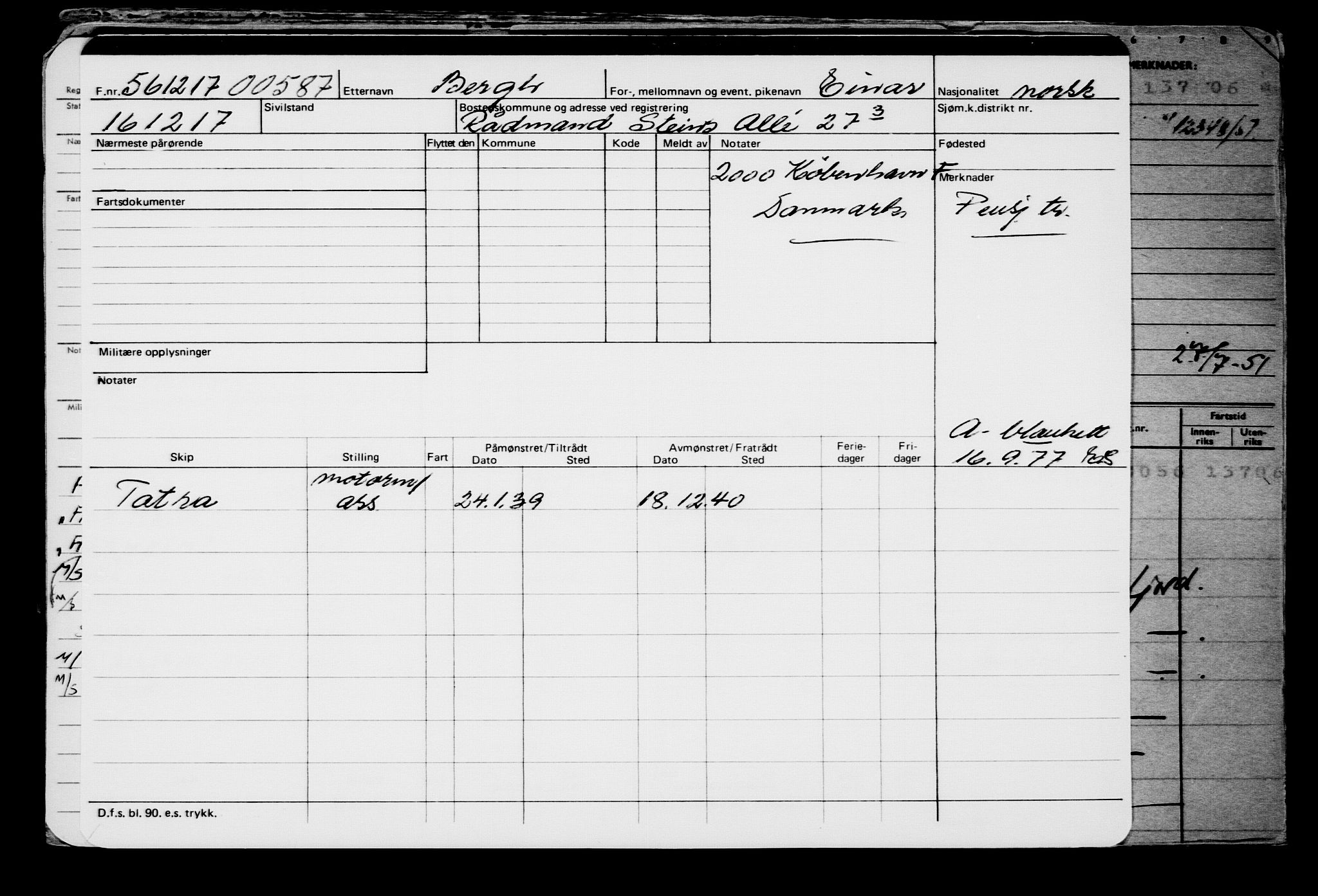 Direktoratet for sjømenn, AV/RA-S-3545/G/Gb/L0154: Hovedkort, 1917-1918, p. 27