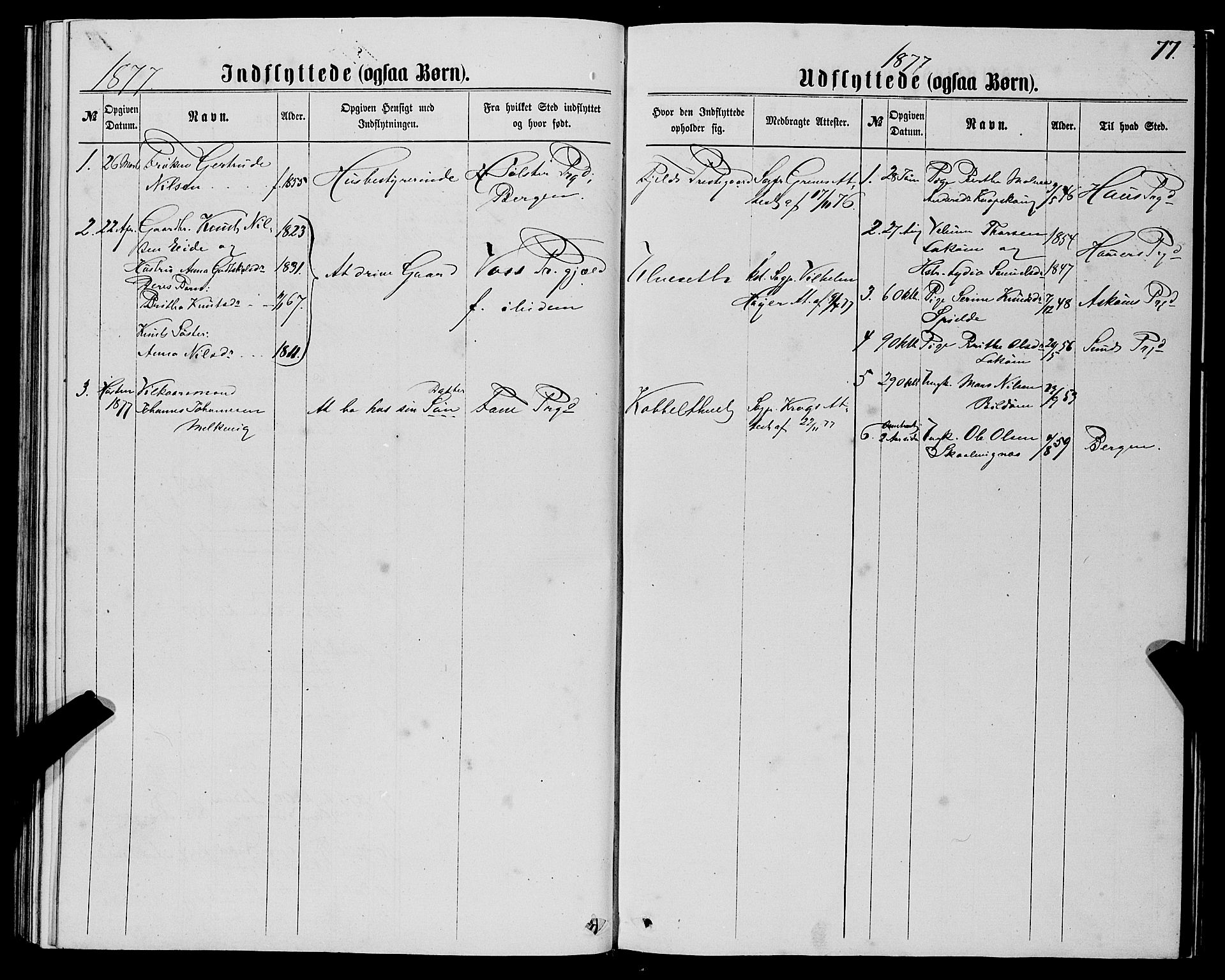 Fjell sokneprestembete, SAB/A-75301/H/Haa: Parish register (official) no. A 5, 1864-1877, p. 77