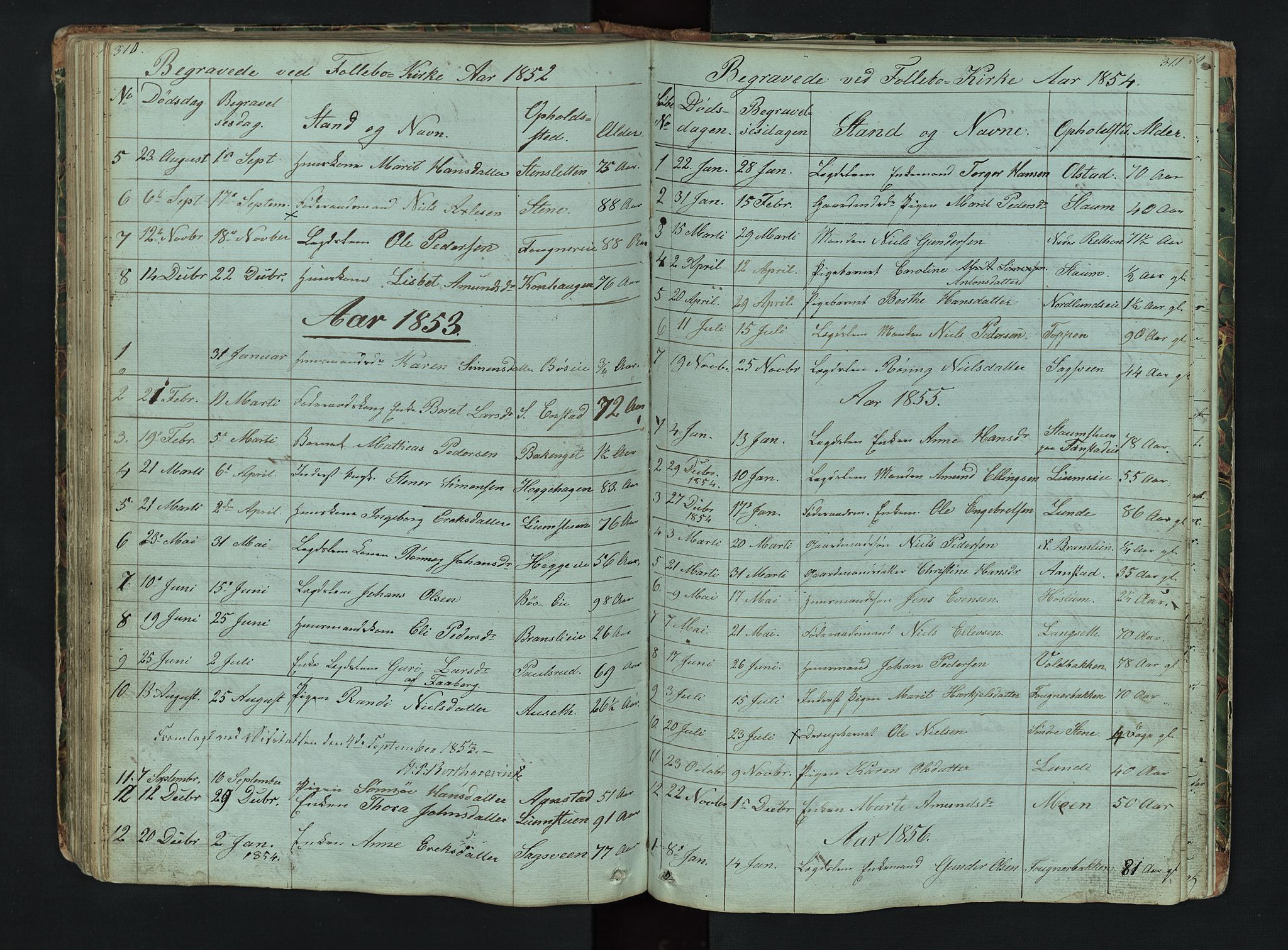 Gausdal prestekontor, SAH/PREST-090/H/Ha/Hab/L0006: Parish register (copy) no. 6, 1846-1893, p. 310-311