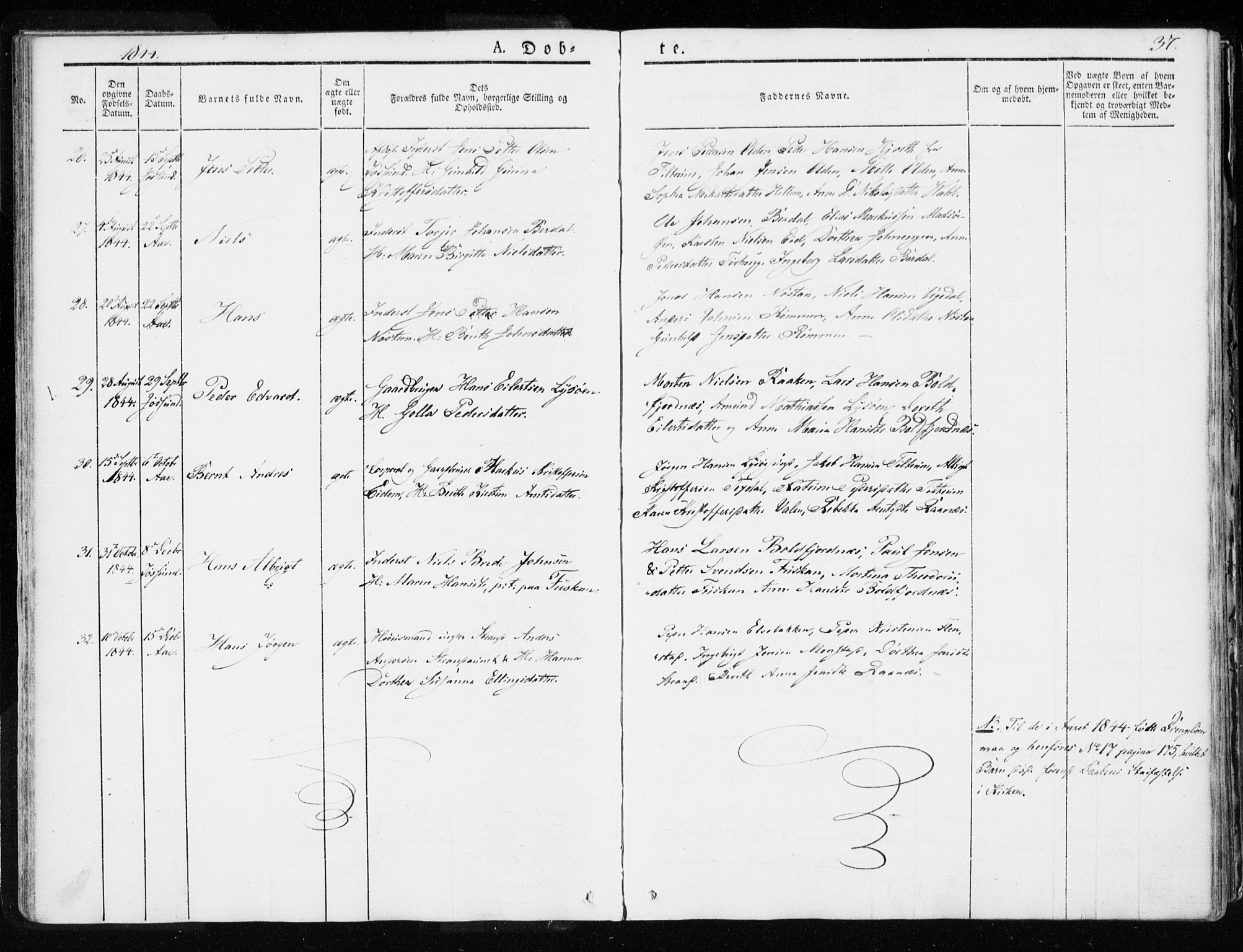 Ministerialprotokoller, klokkerbøker og fødselsregistre - Sør-Trøndelag, SAT/A-1456/655/L0676: Parish register (official) no. 655A05, 1830-1847, p. 37