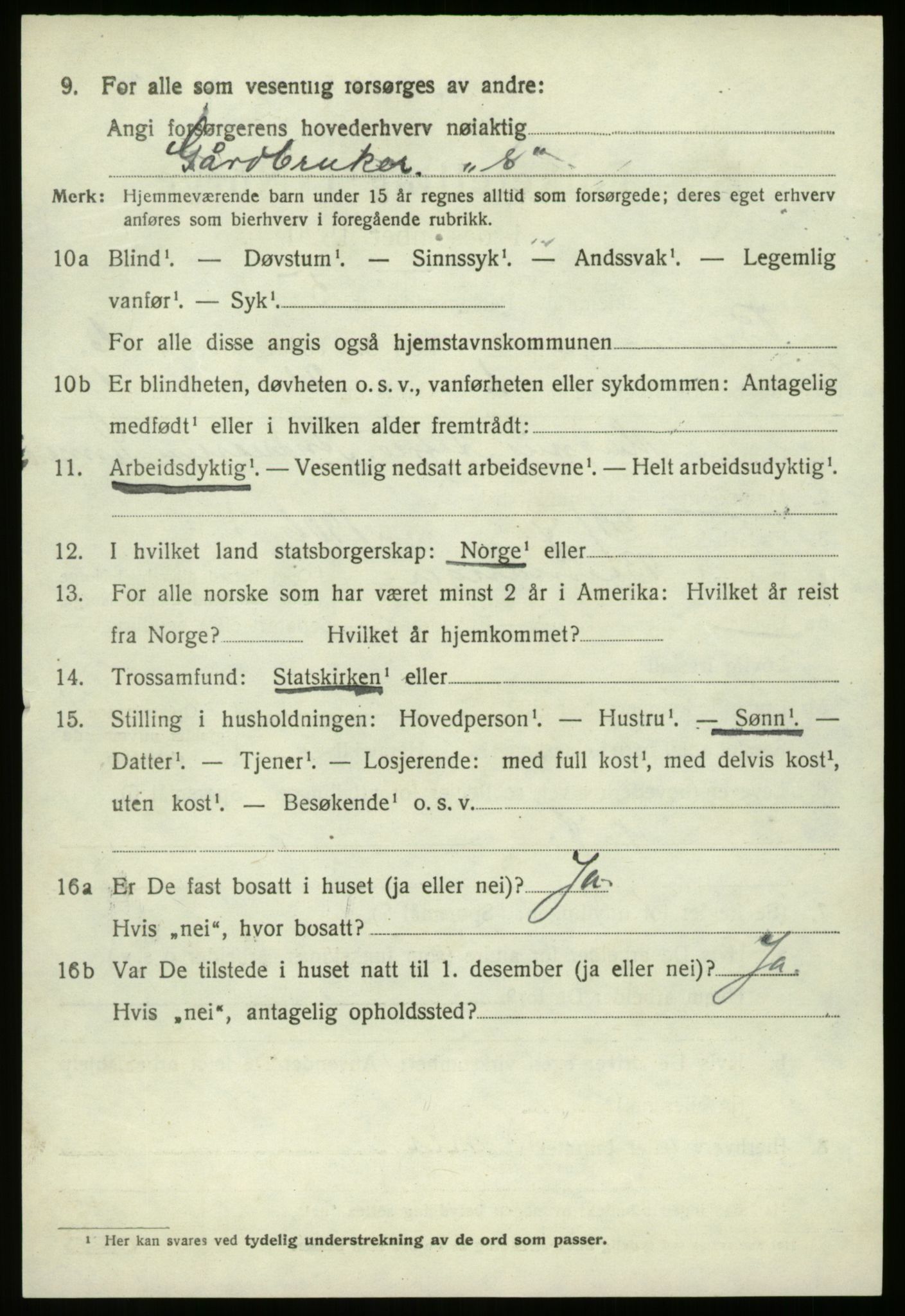 SAB, 1920 census for Bremanger, 1920, p. 4007