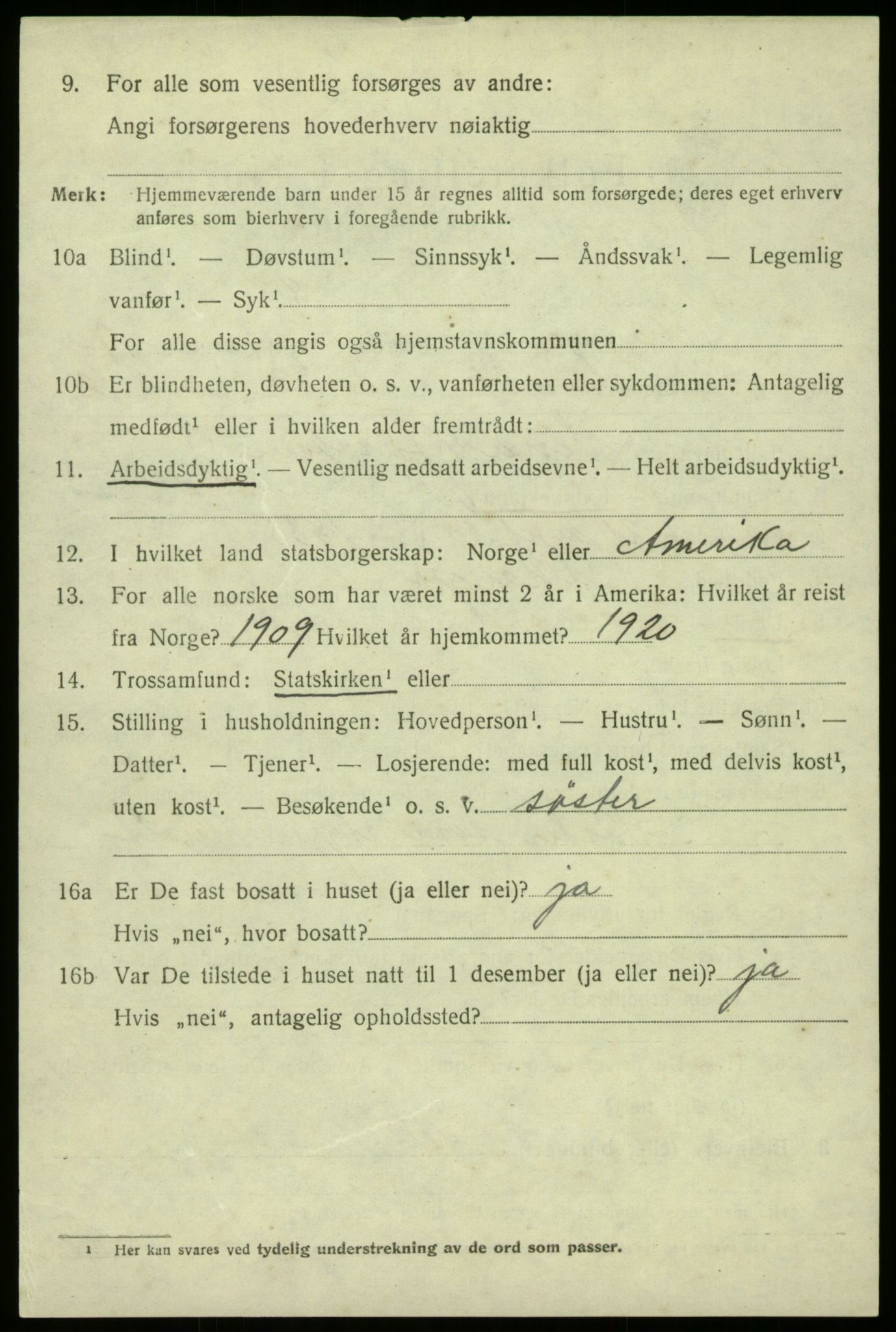 SAB, 1920 census for Manger, 1920, p. 4726