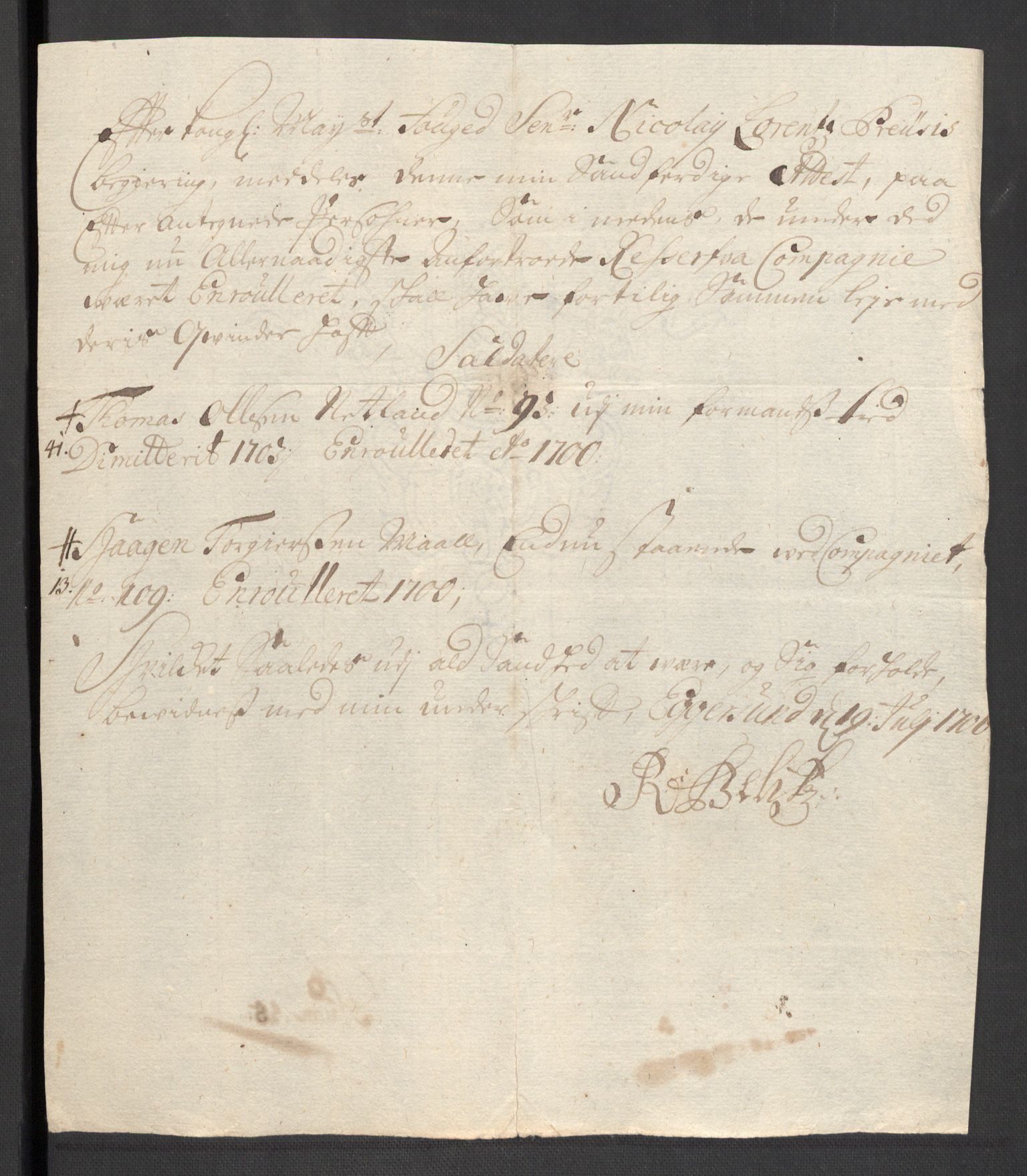 Rentekammeret inntil 1814, Reviderte regnskaper, Fogderegnskap, AV/RA-EA-4092/R46/L2730: Fogderegnskap Jæren og Dalane, 1699, p. 287