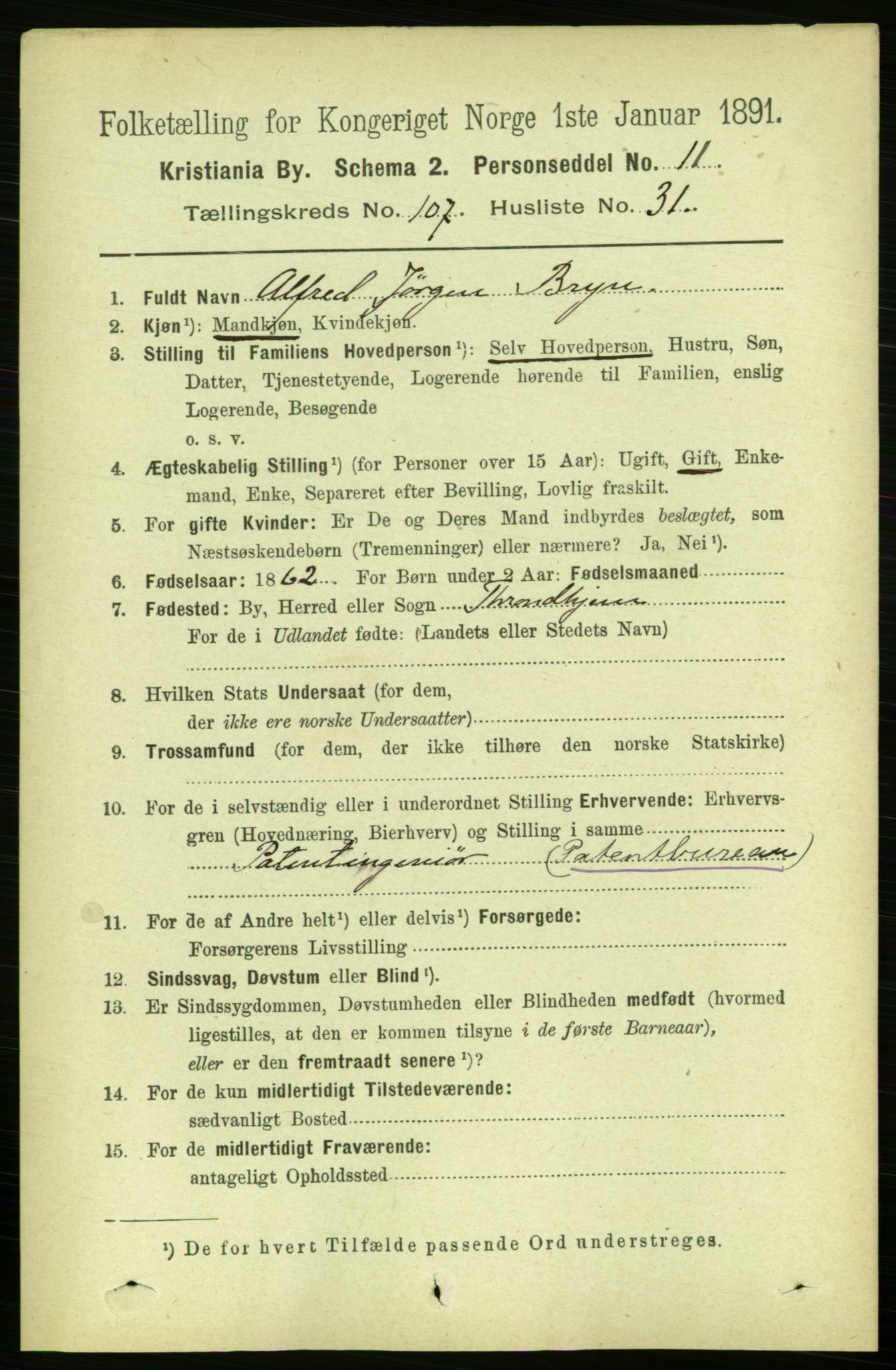 RA, 1891 census for 0301 Kristiania, 1891, p. 55115