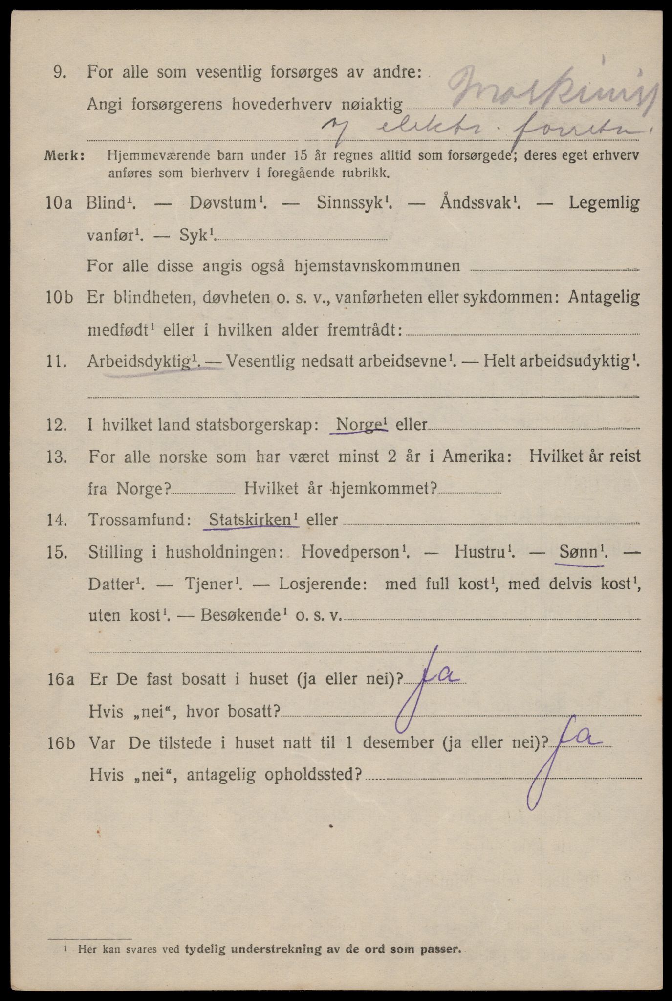 SAST, 1920 census for Haugesund, 1920, p. 20666