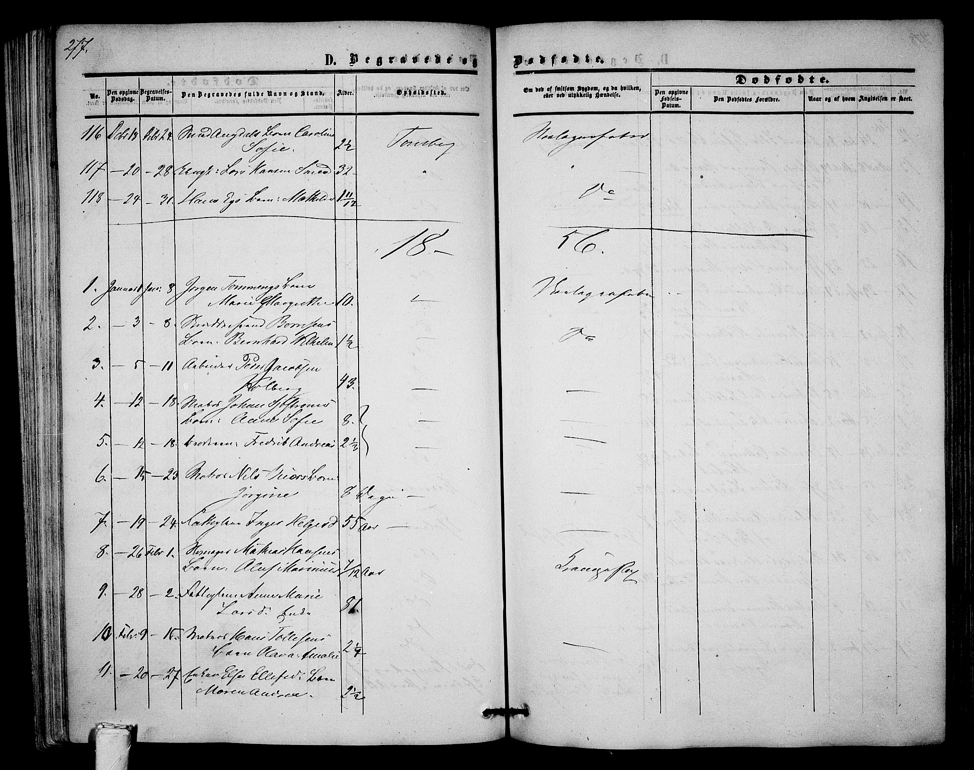 Tønsberg kirkebøker, AV/SAKO-A-330/G/Ga/L0003: Parish register (copy) no. 3, 1855-1864, p. 277