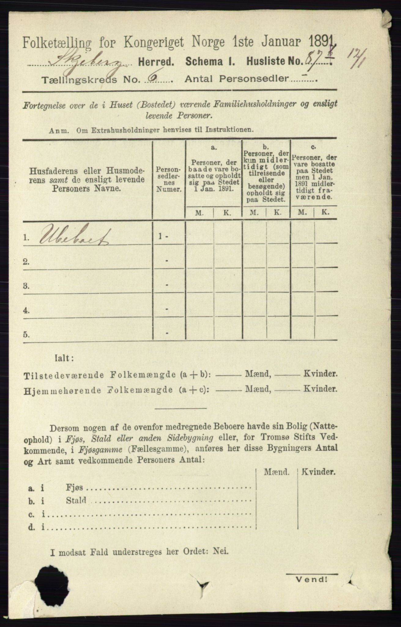 RA, 1891 census for 0115 Skjeberg, 1891, p. 2833