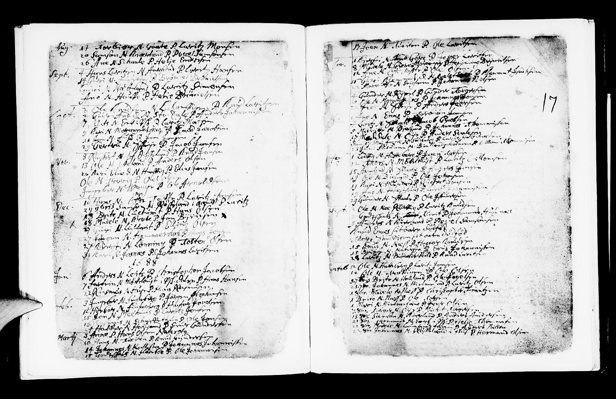 Kvinnherad sokneprestembete, AV/SAB-A-76401/H/Haa: Parish register (official) no. A 1, 1669-1709, p. 17