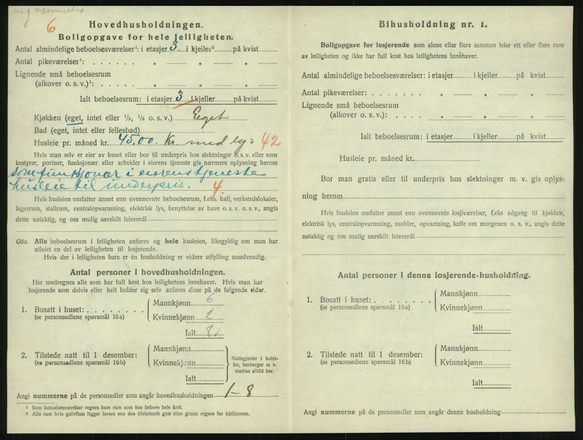 SAT, 1920 census for Namsos, 1920, p. 1876