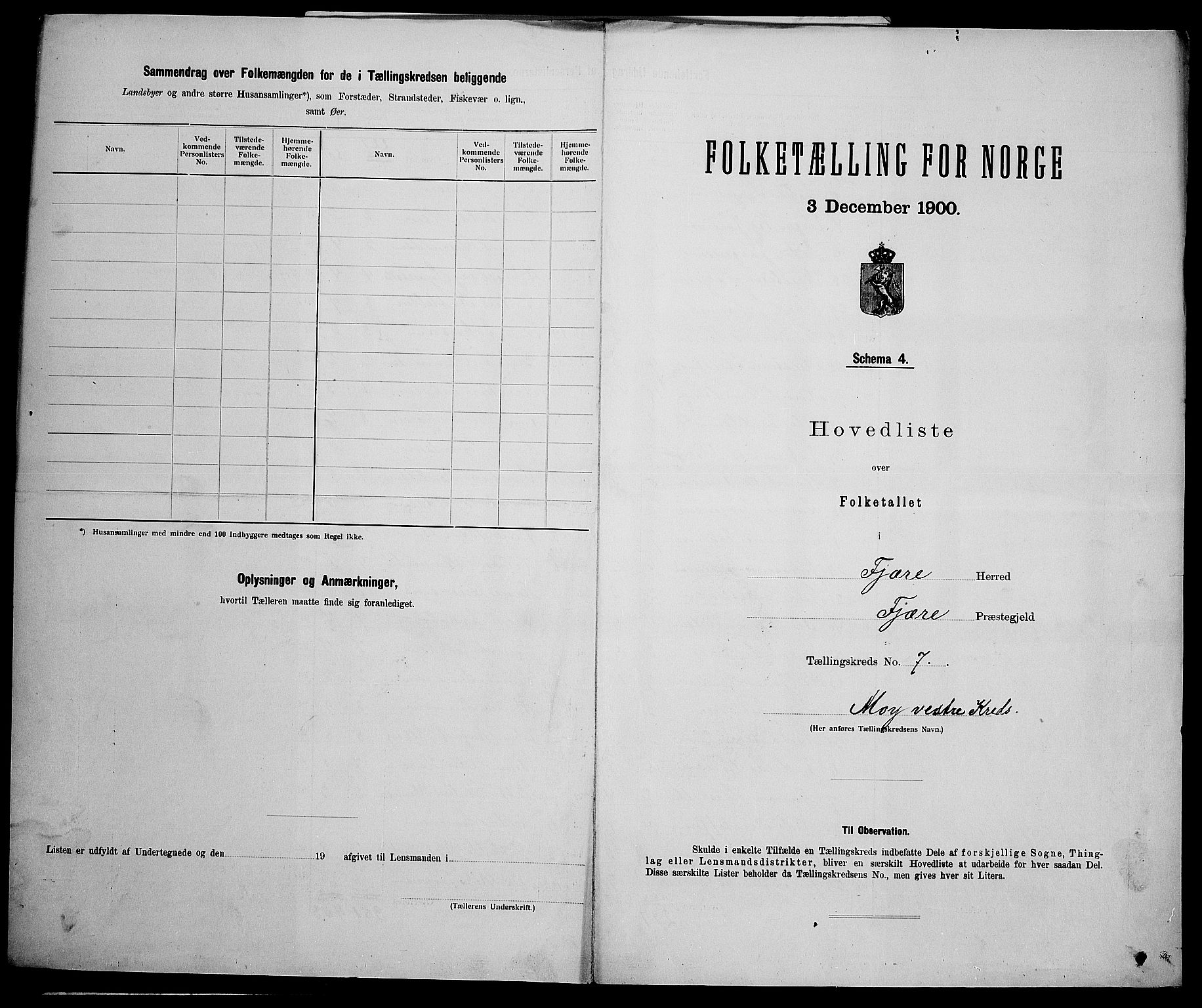 SAK, 1900 census for Fjære, 1900, p. 35