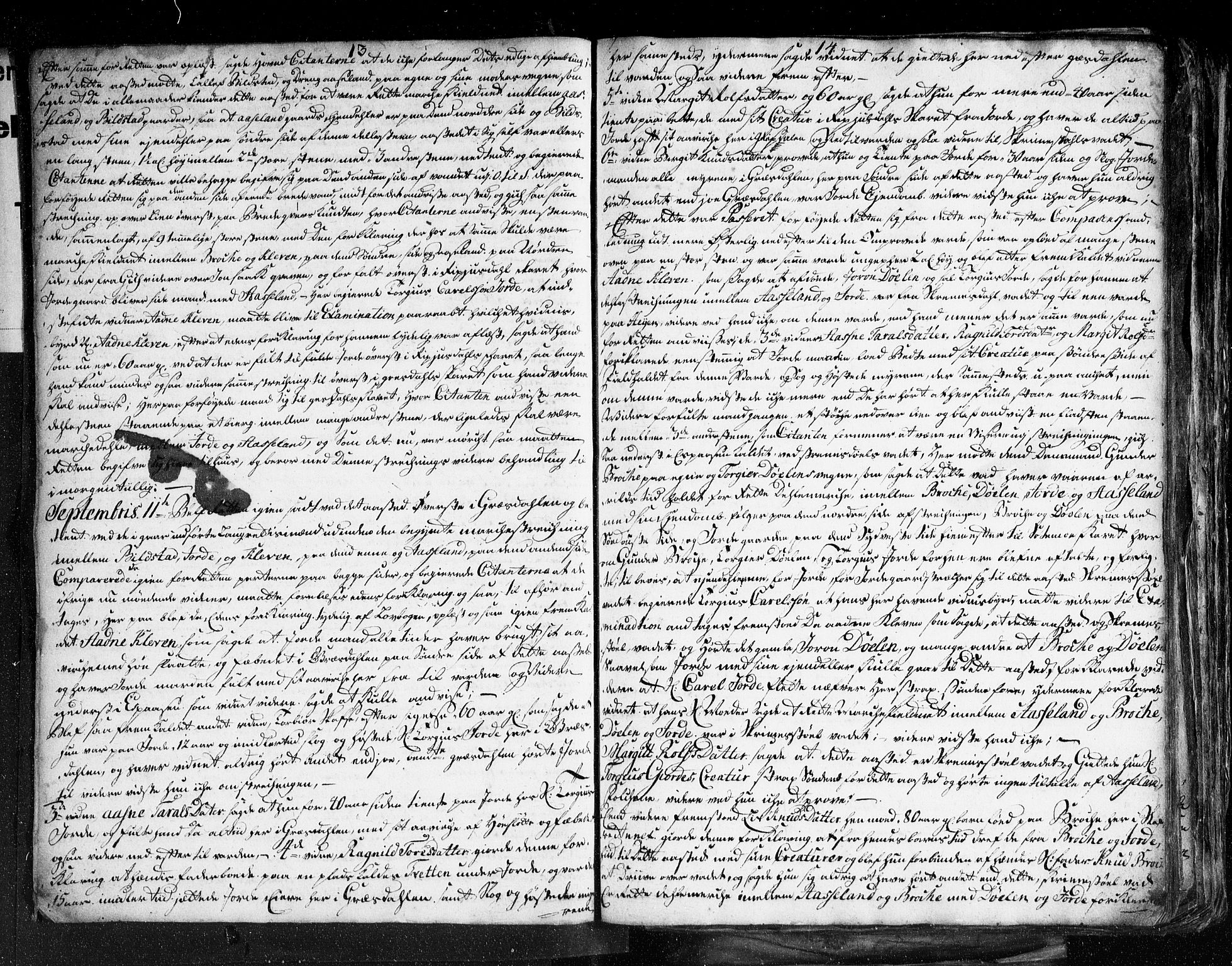 Vest-Telemark sorenskriveri, AV/SAKO-A-134/F/Fb/L0002: Tingbokkopi, 1726-1732, p. 13-14