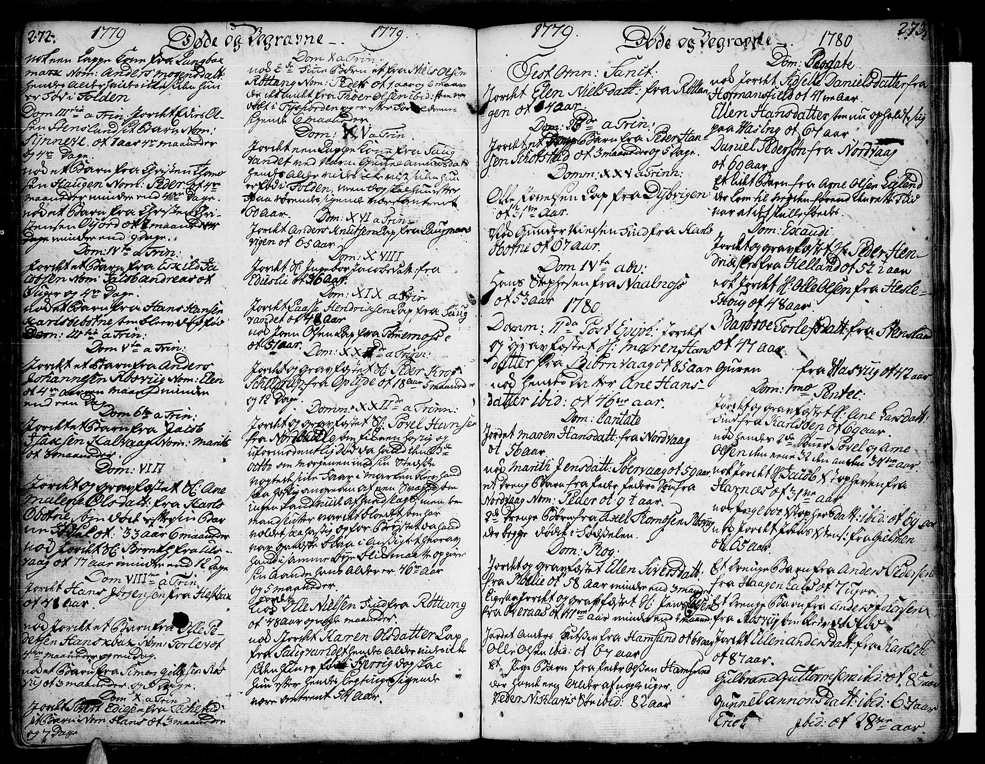Ministerialprotokoller, klokkerbøker og fødselsregistre - Nordland, SAT/A-1459/859/L0841: Parish register (official) no. 859A01, 1766-1821, p. 272-273