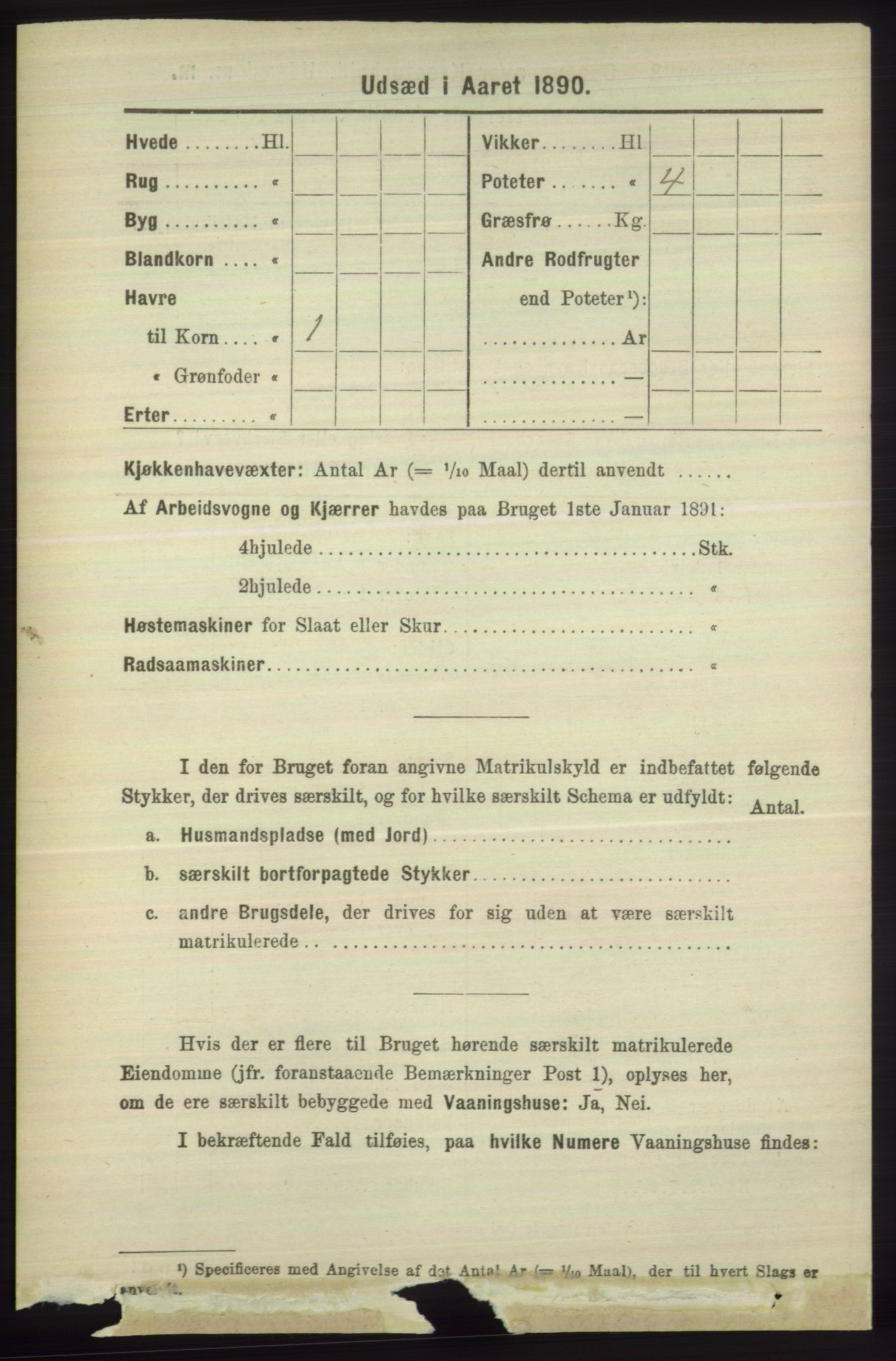 RA, 1891 census for 1246 Fjell, 1891, p. 4763