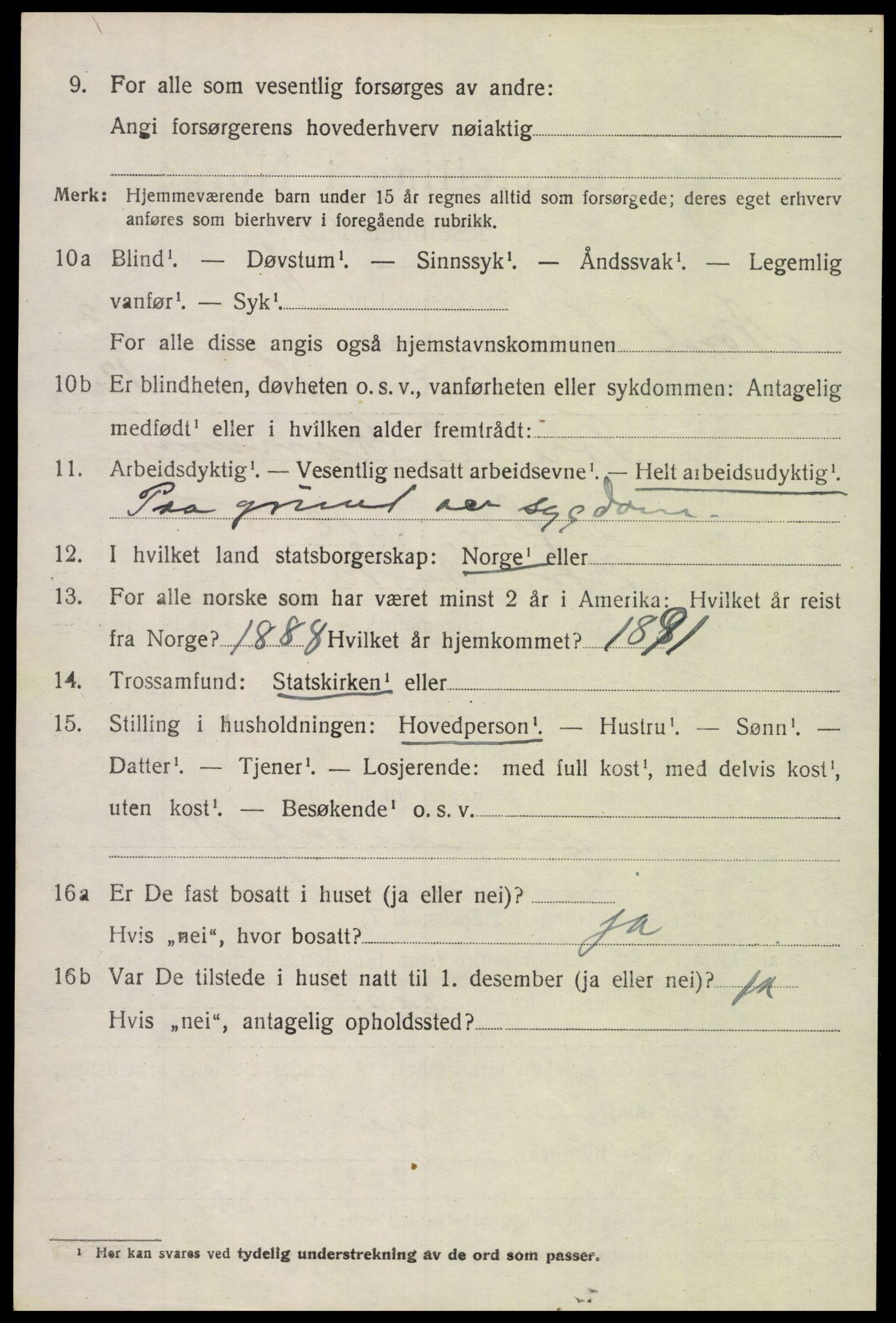 SAH, 1920 census for Nord-Aurdal, 1920, p. 3319