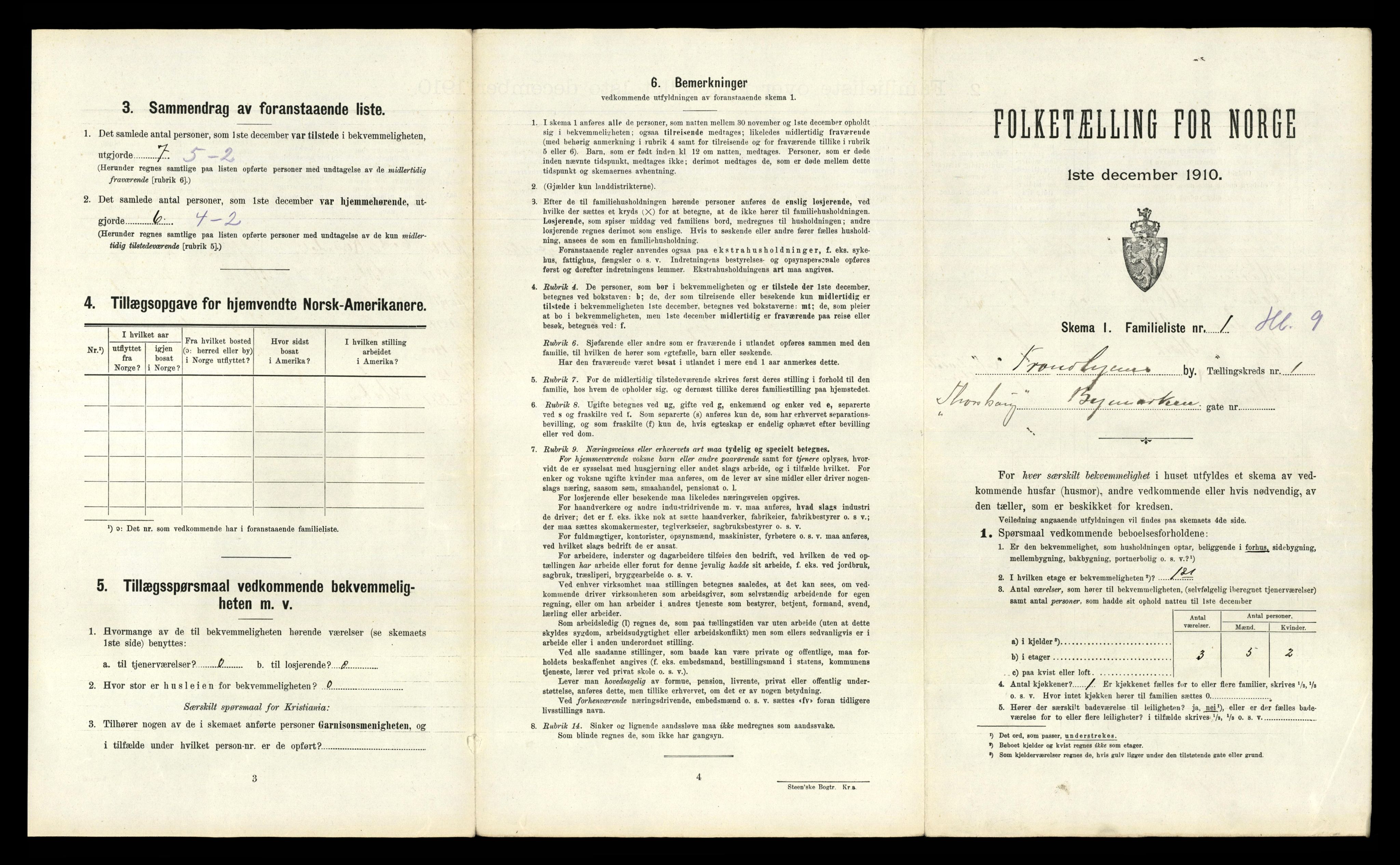 RA, 1910 census for Trondheim, 1910, p. 329