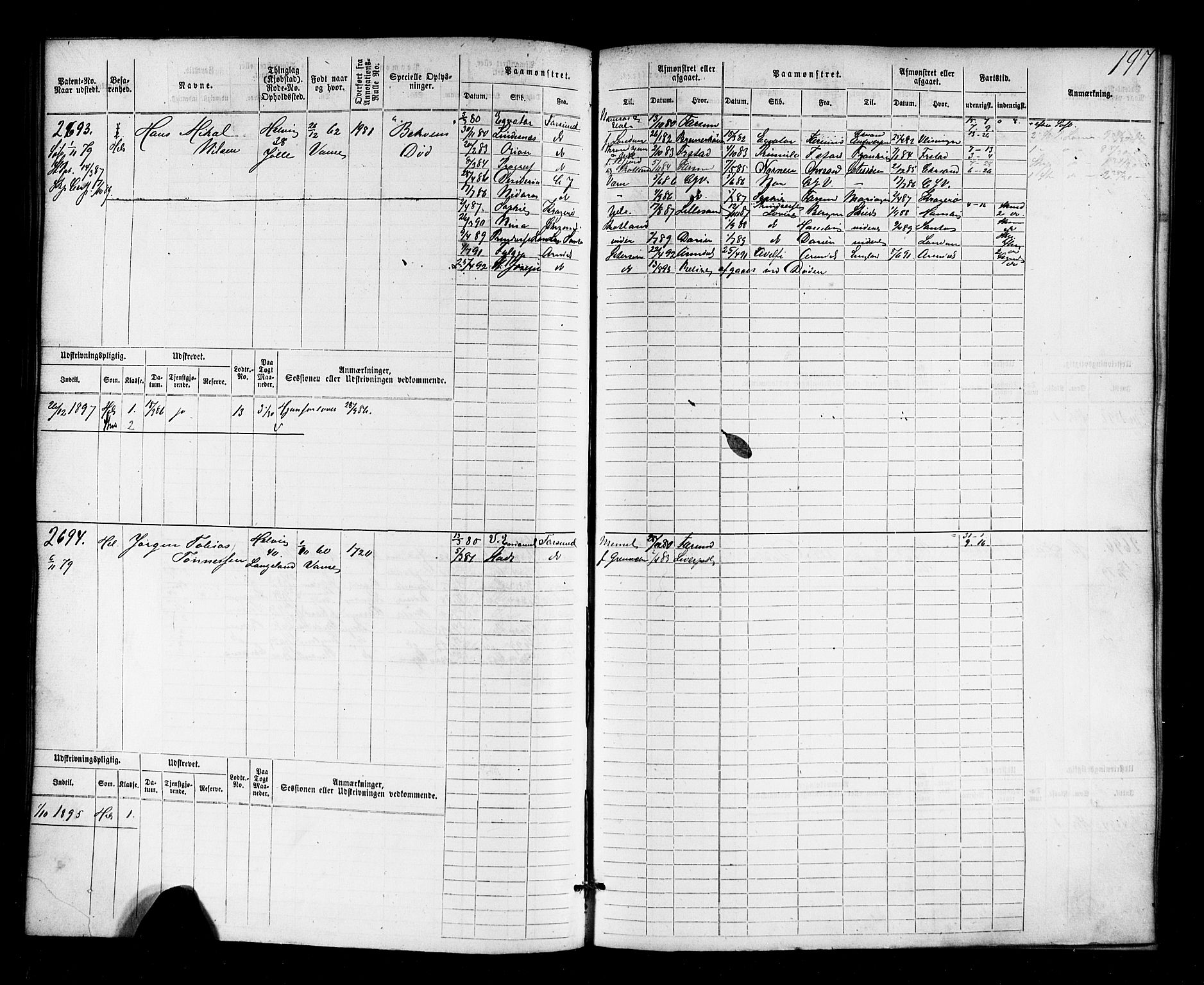 Farsund mønstringskrets, AV/SAK-2031-0017/F/Fb/L0018: Hovedrulle nr 2301-3066, Z-10, 1875-1914, p. 202