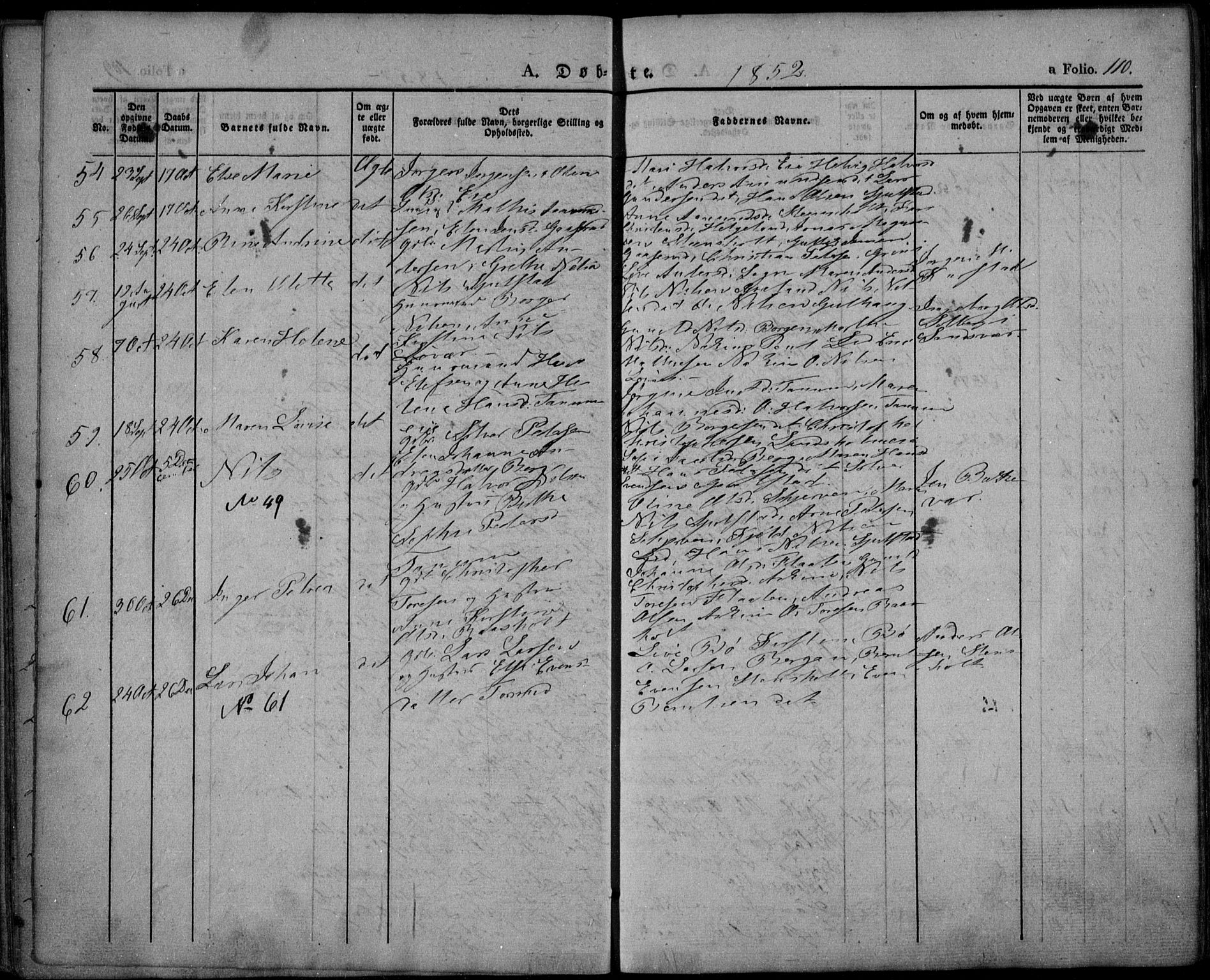 Lardal kirkebøker, AV/SAKO-A-350/F/Fa/L0006: Parish register (official) no. I 6, 1835-1860, p. 110