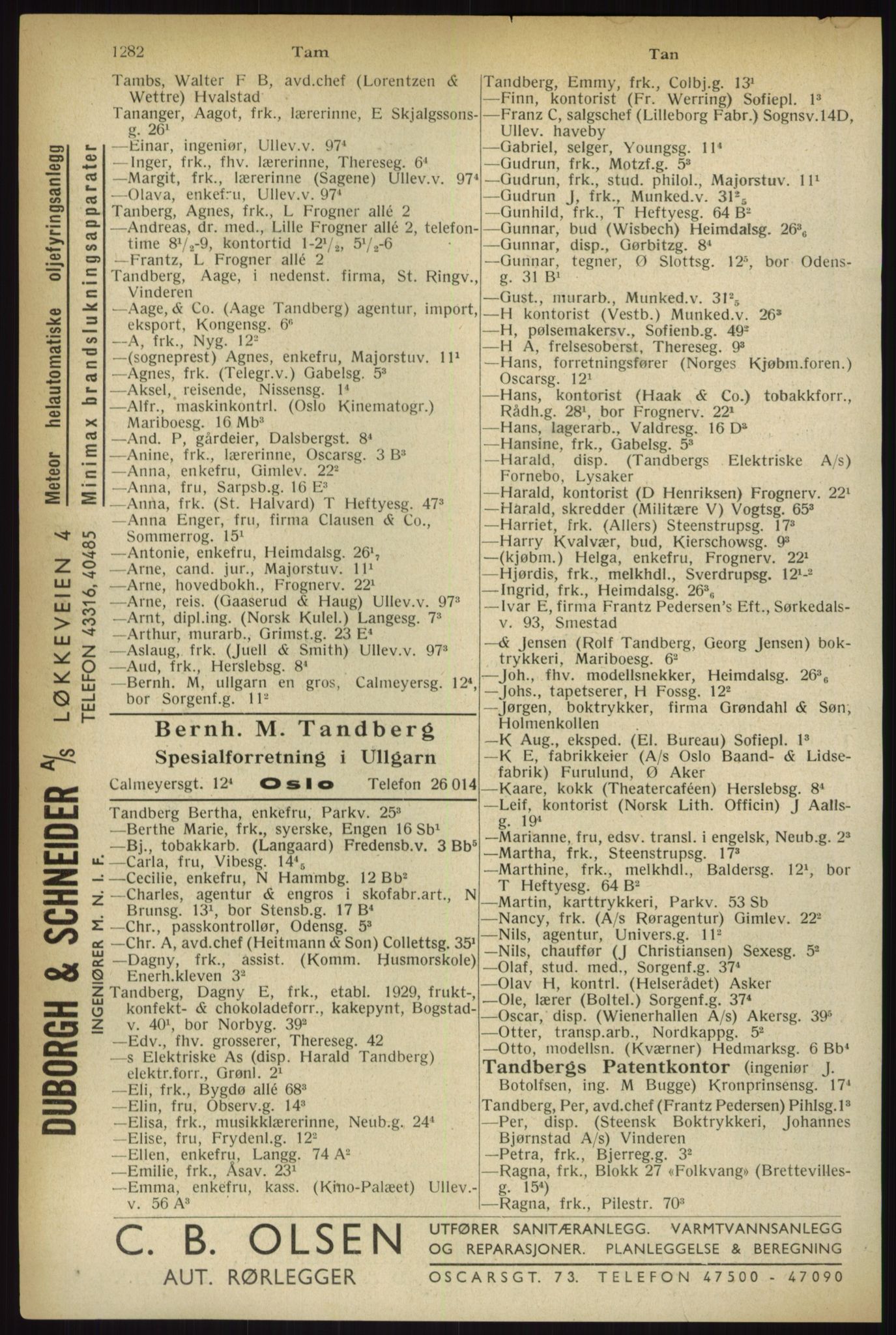 Kristiania/Oslo adressebok, PUBL/-, 1933, p. 1282