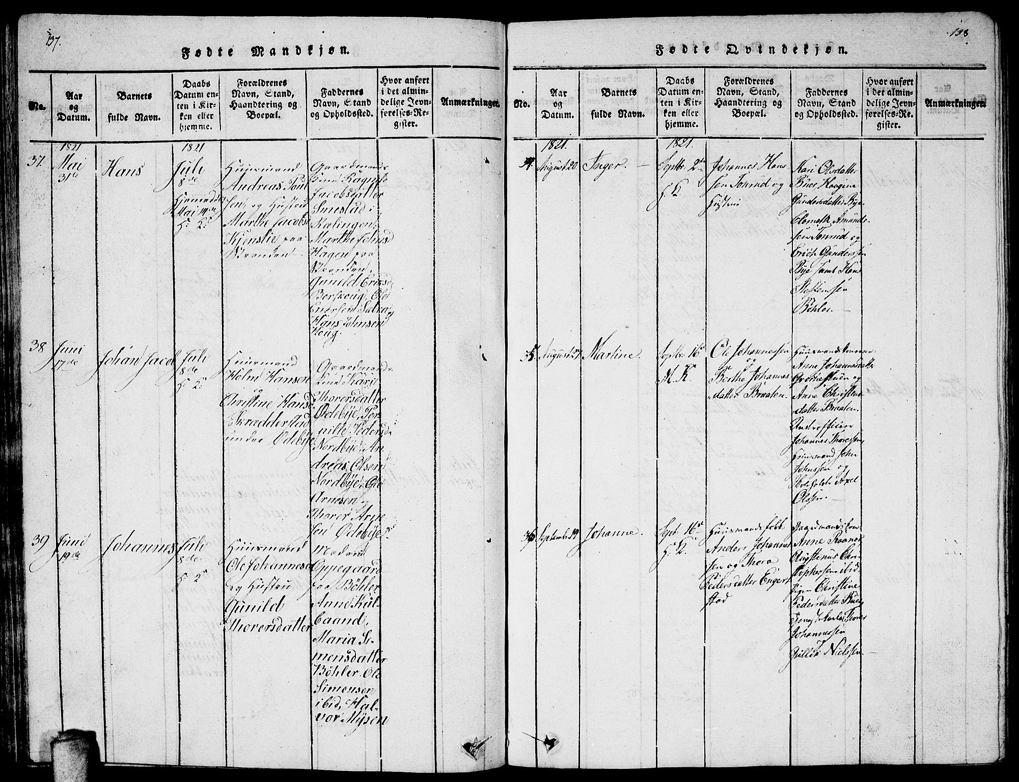 Enebakk prestekontor Kirkebøker, AV/SAO-A-10171c/F/Fa/L0005: Parish register (official) no. I 5, 1790-1825, p. 137-138