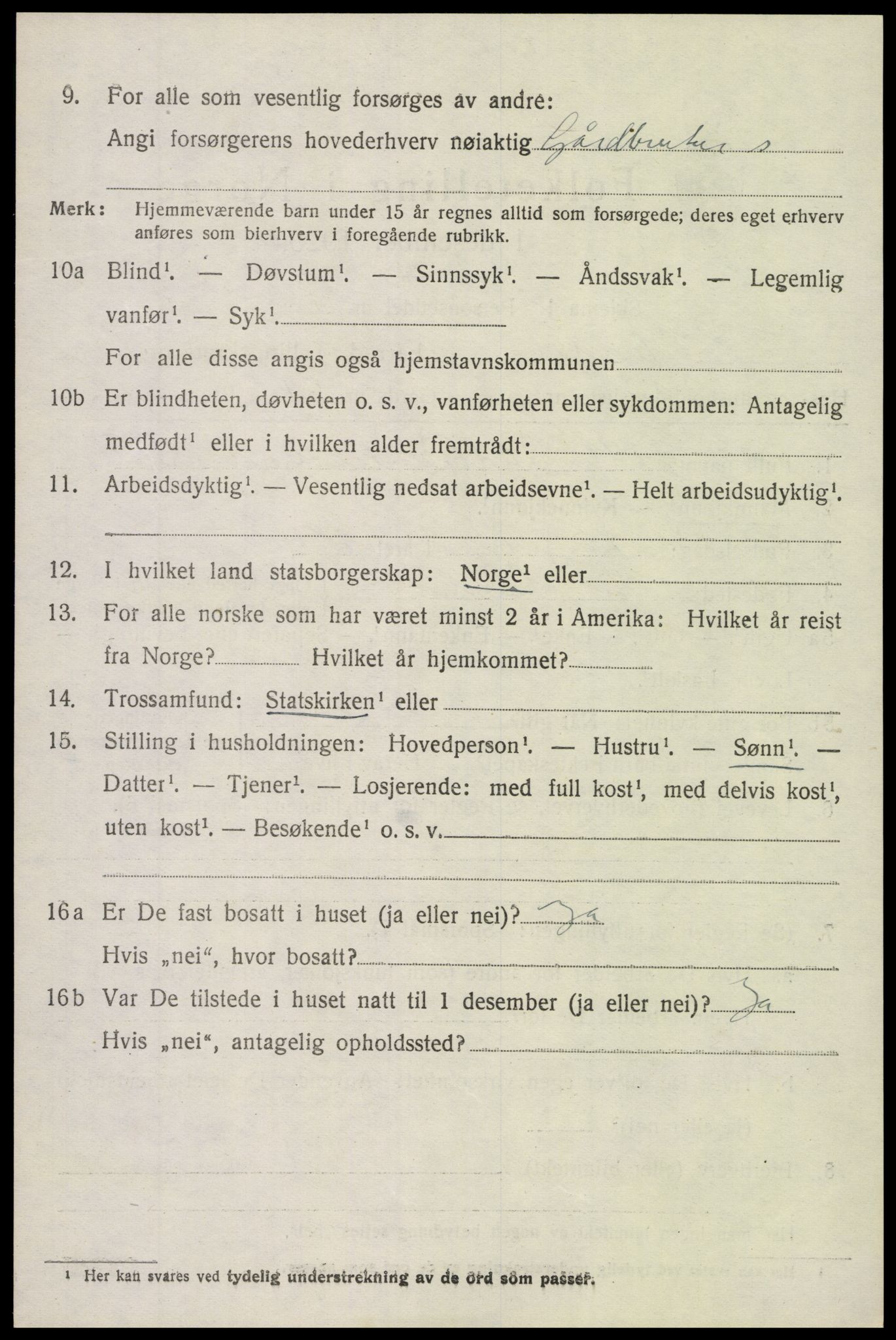 SAH, 1920 census for Sør-Aurdal, 1920, p. 6664