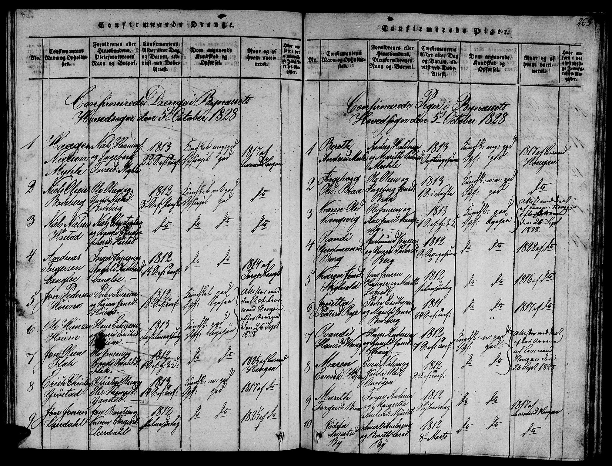 Ministerialprotokoller, klokkerbøker og fødselsregistre - Sør-Trøndelag, SAT/A-1456/612/L0372: Parish register (official) no. 612A06 /1, 1816-1828, p. 265
