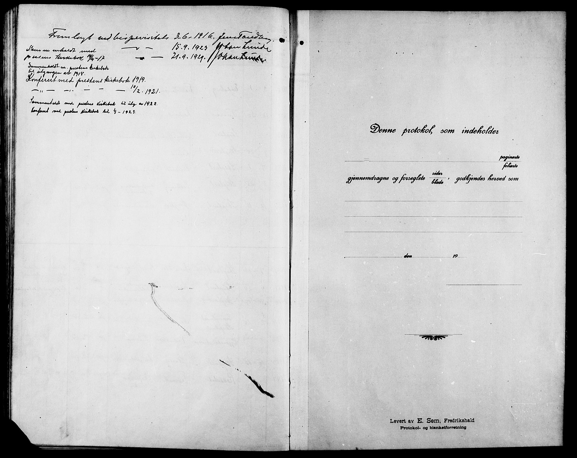 Skiptvet prestekontor Kirkebøker, AV/SAO-A-20009/G/Ga/L0003: Parish register (copy) no. 3, 1916-1924