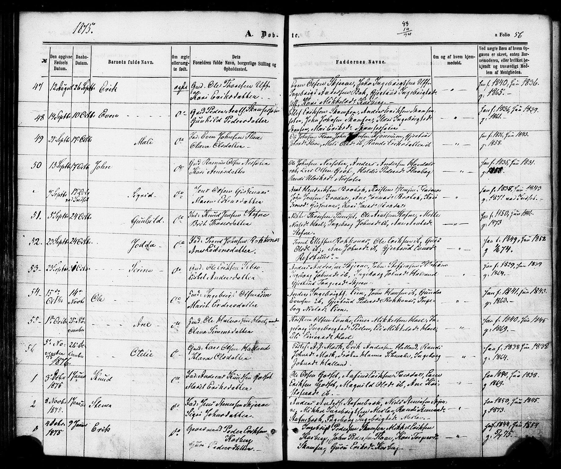 Ministerialprotokoller, klokkerbøker og fødselsregistre - Sør-Trøndelag, SAT/A-1456/674/L0870: Parish register (official) no. 674A02, 1861-1879, p. 56